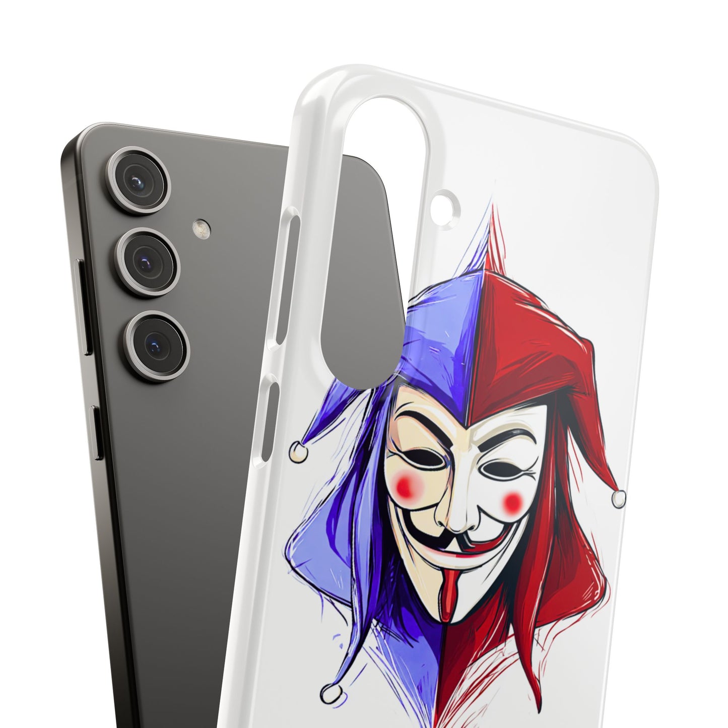 Joker & Anonimous Reunited Guy Fawkes Art Snap Case and Protective Phone Cover For iPhone and Samsung
