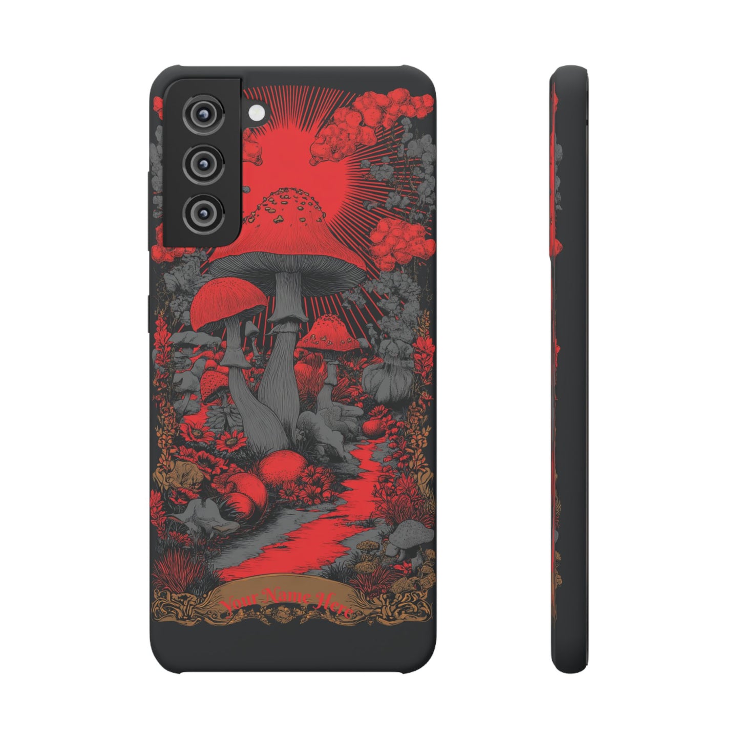 Fantasy Mushroom Snap Case Custom Phone Cover for iPhone and Samsung Mate and Glossy Avvialable