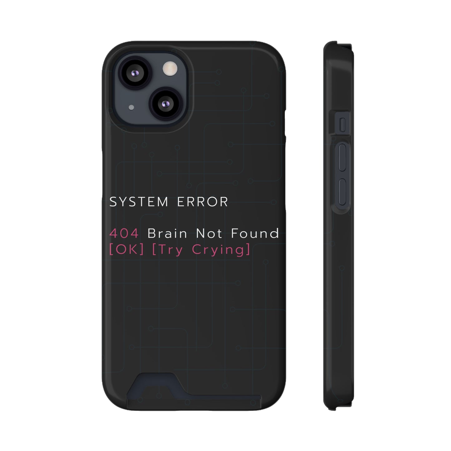 Techy Phone Case with Card Holder, Trendy Gadget Accessory, Cool Gift for Tech Lovers, Phone Protection, Modern Design for Everyday Use