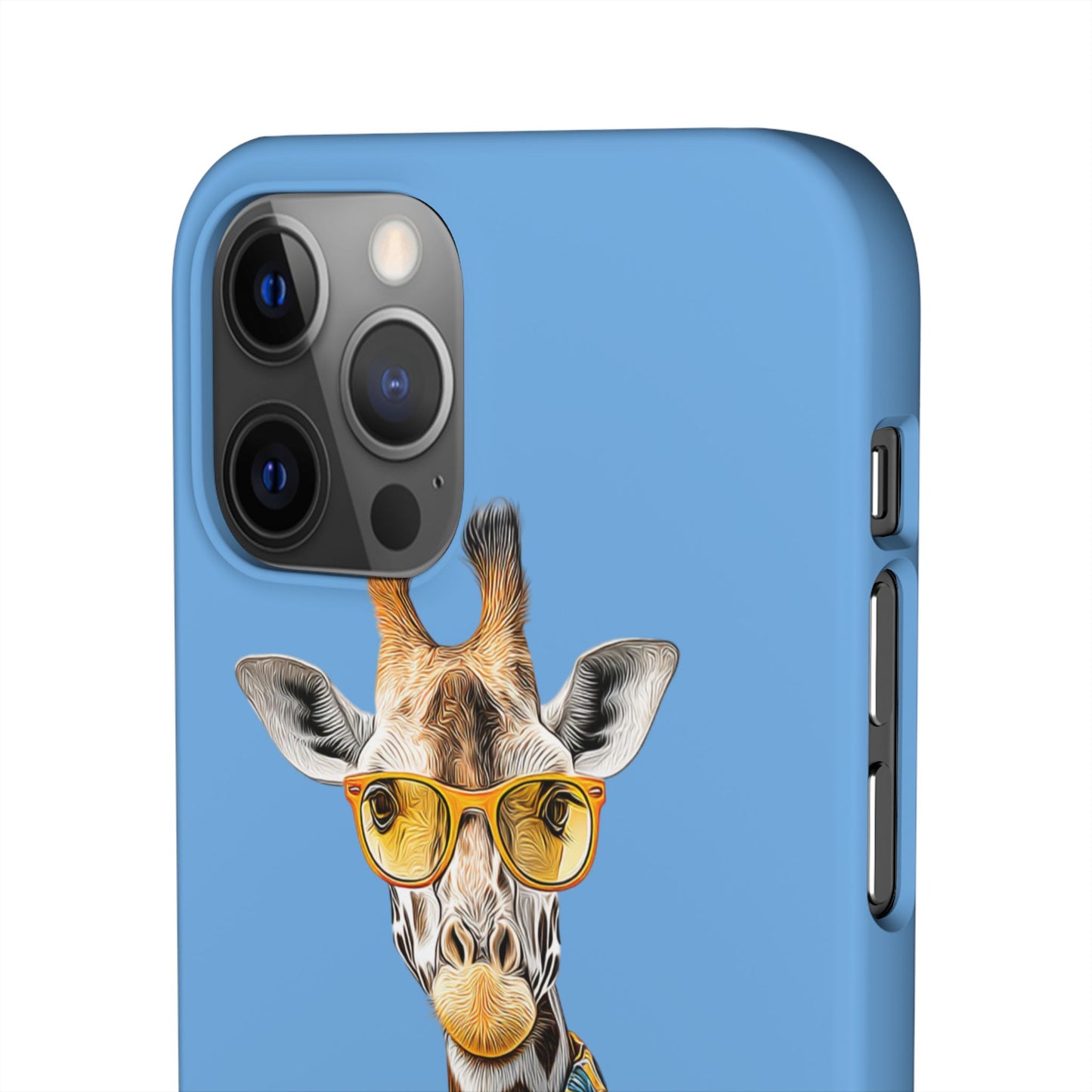 Giraffe Blue Snap Case Phone Cover for Animal Lover Iphone and Samsung models