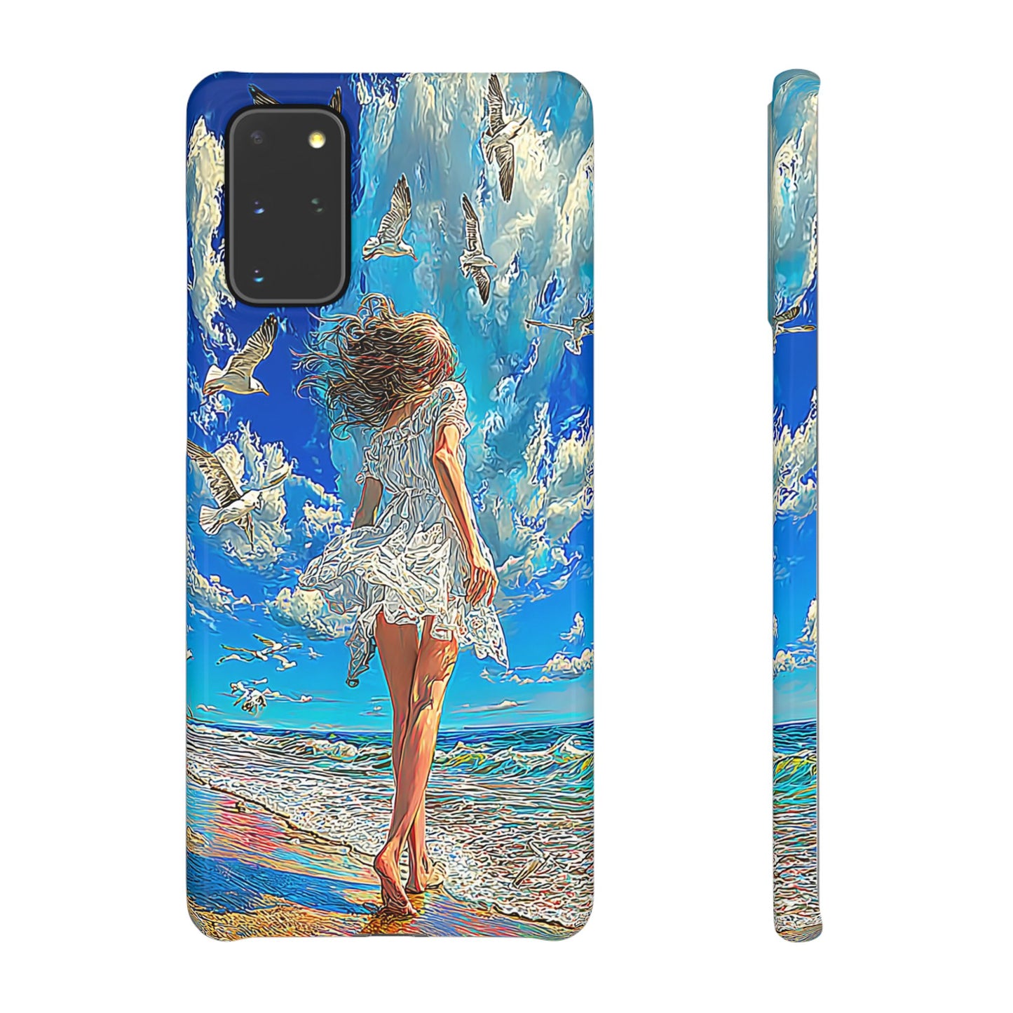 Dreamy Seaside Snap Case, Ocean Waves Phone Cover, Summer Vibe Gift, Cute Aesthetic Accessory, Beach Lover Case