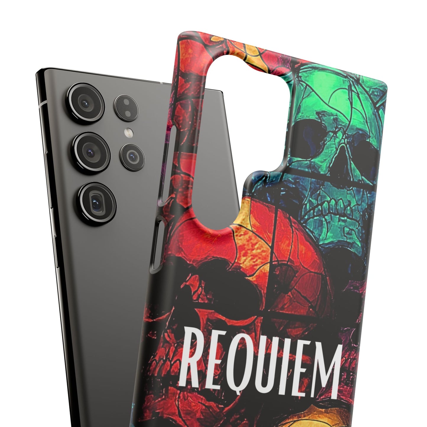 Halloween Custom Requiem Skull Snap Case Phone Cover for iPhone and Samsung