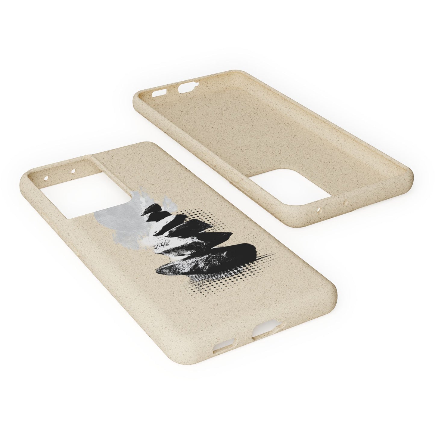 Biodegradable Plastic Free Phone Case Minimalistic Cairn Design Suitable For Iphones And Samsungs