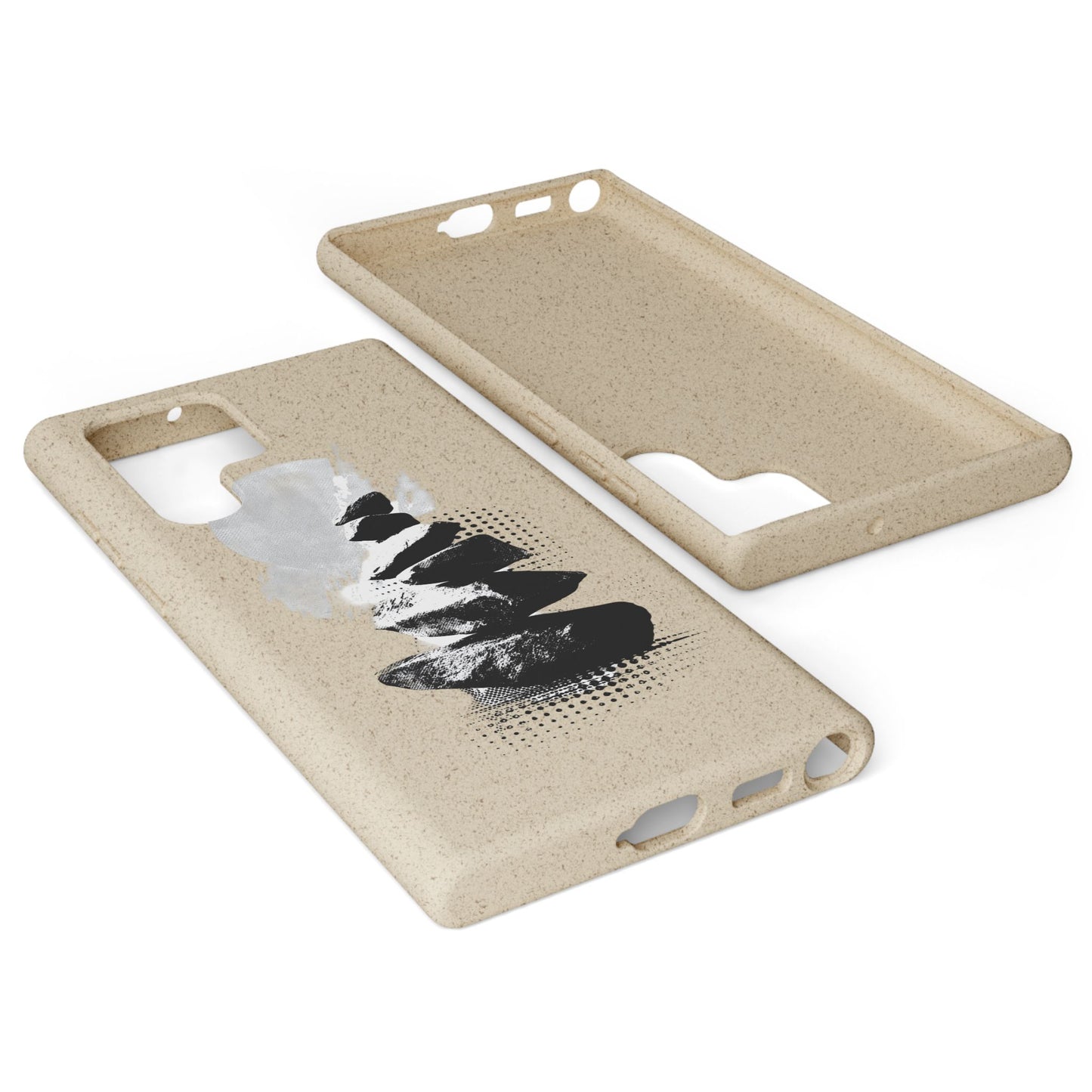 Biodegradable Plastic Free Phone Case Minimalistic Cairn Design Suitable For Iphones And Samsungs