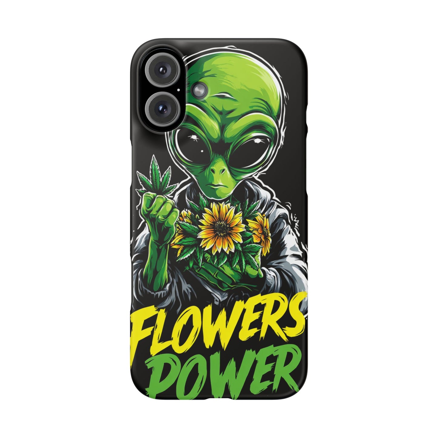 Alien Floral Snap Cases, Fun Phone Case, Gifts for Sci-Fi Lovers, Cute Alien Decor, Unique Tech Accessories