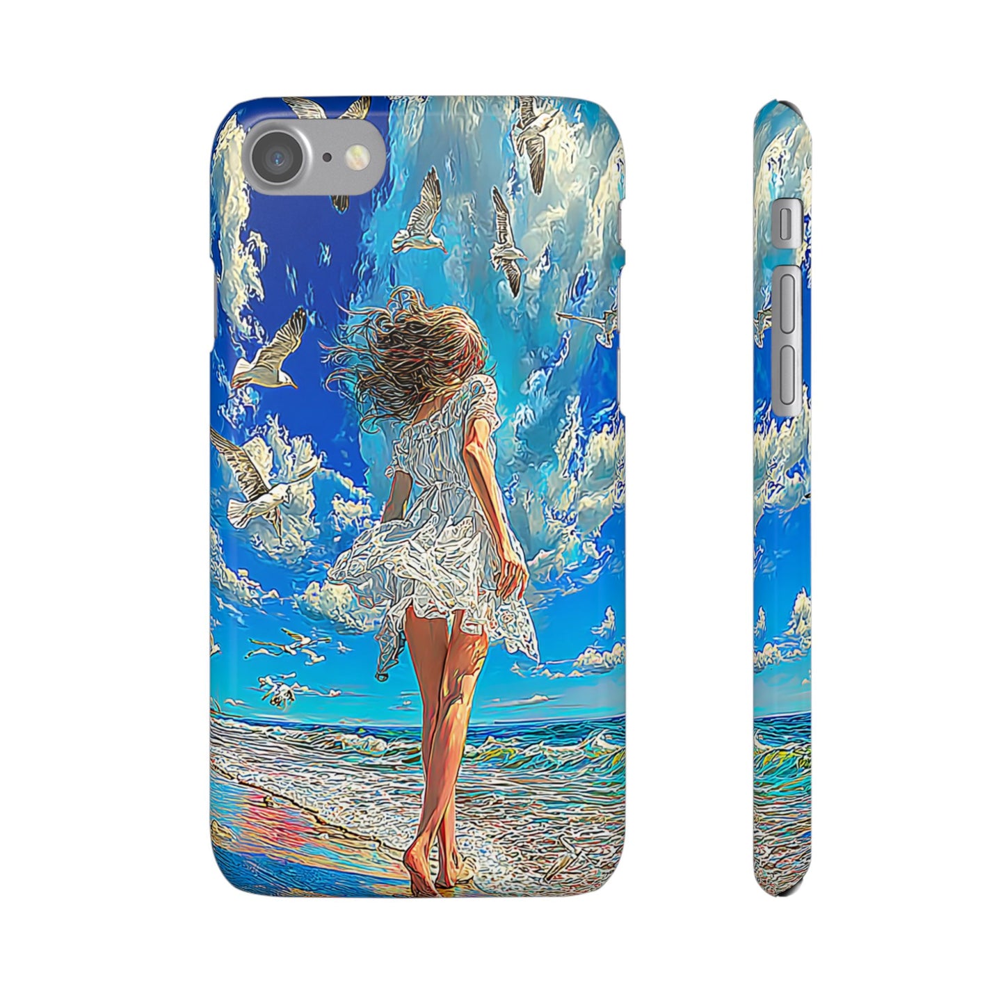 Dreamy Seaside Snap Case, Ocean Waves Phone Cover, Summer Vibe Gift, Cute Aesthetic Accessory, Beach Lover Case