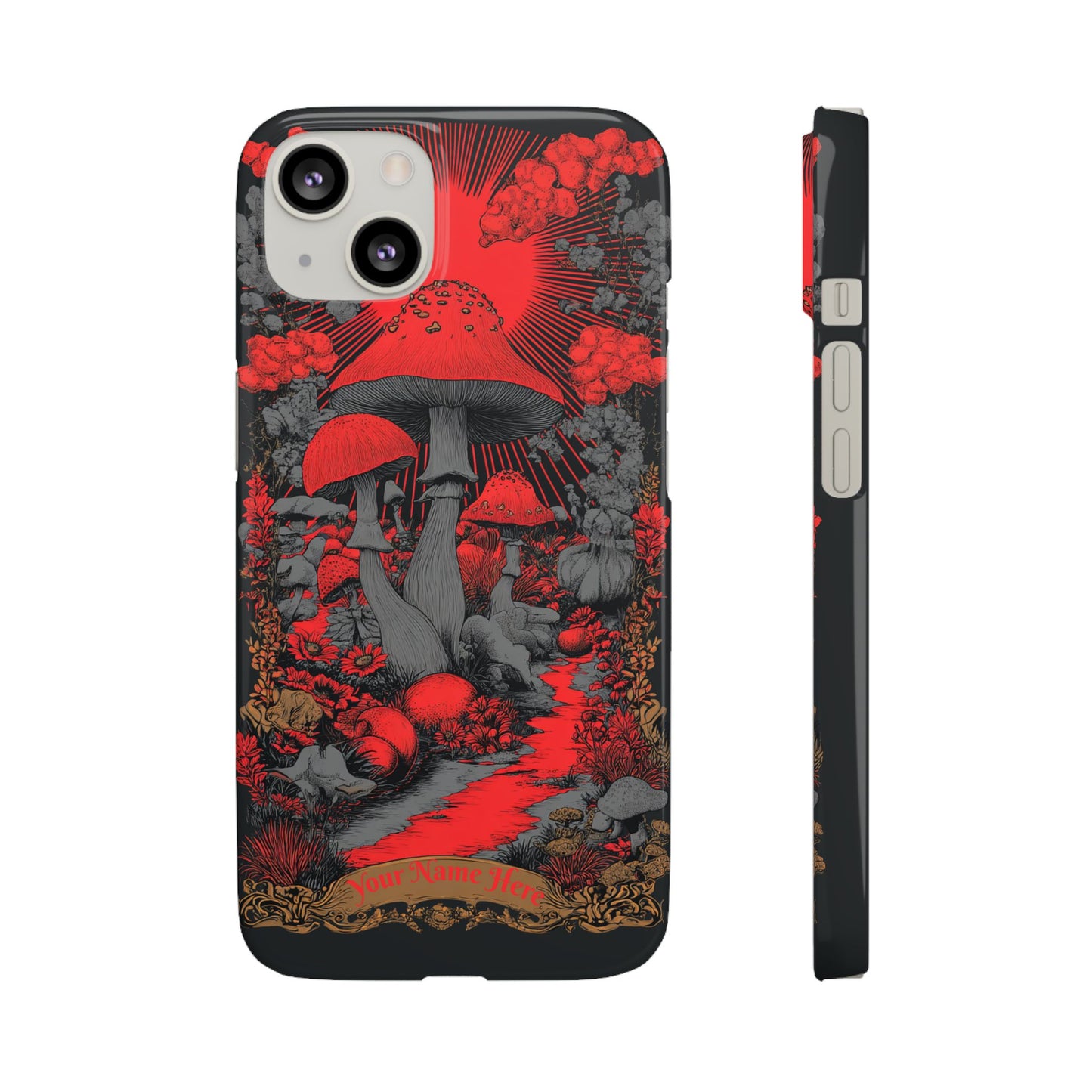 Fantasy Mushroom Snap Case Custom Phone Cover for iPhone and Samsung Mate and Glossy Avvialable