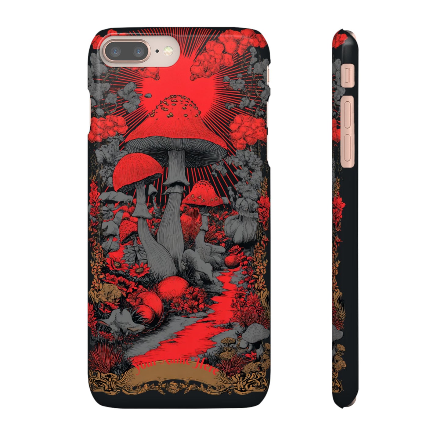 Fantasy Mushroom Snap Case Custom Phone Cover for iPhone and Samsung Mate and Glossy Avvialable