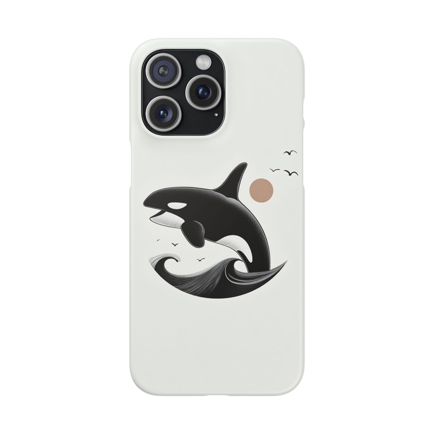 Whale Splash Phone Case | Ocean Lover Gift, Marine Art, Snap Cases, Cute Whale Design, Custom Phone Accessories