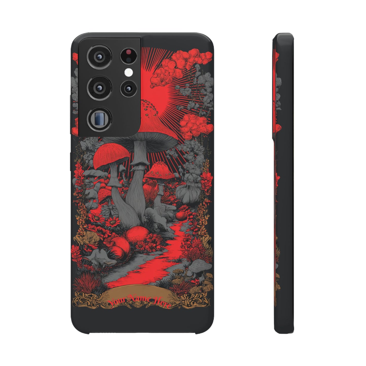 Fantasy Mushroom Snap Case Custom Phone Cover for iPhone and Samsung Mate and Glossy Avvialable