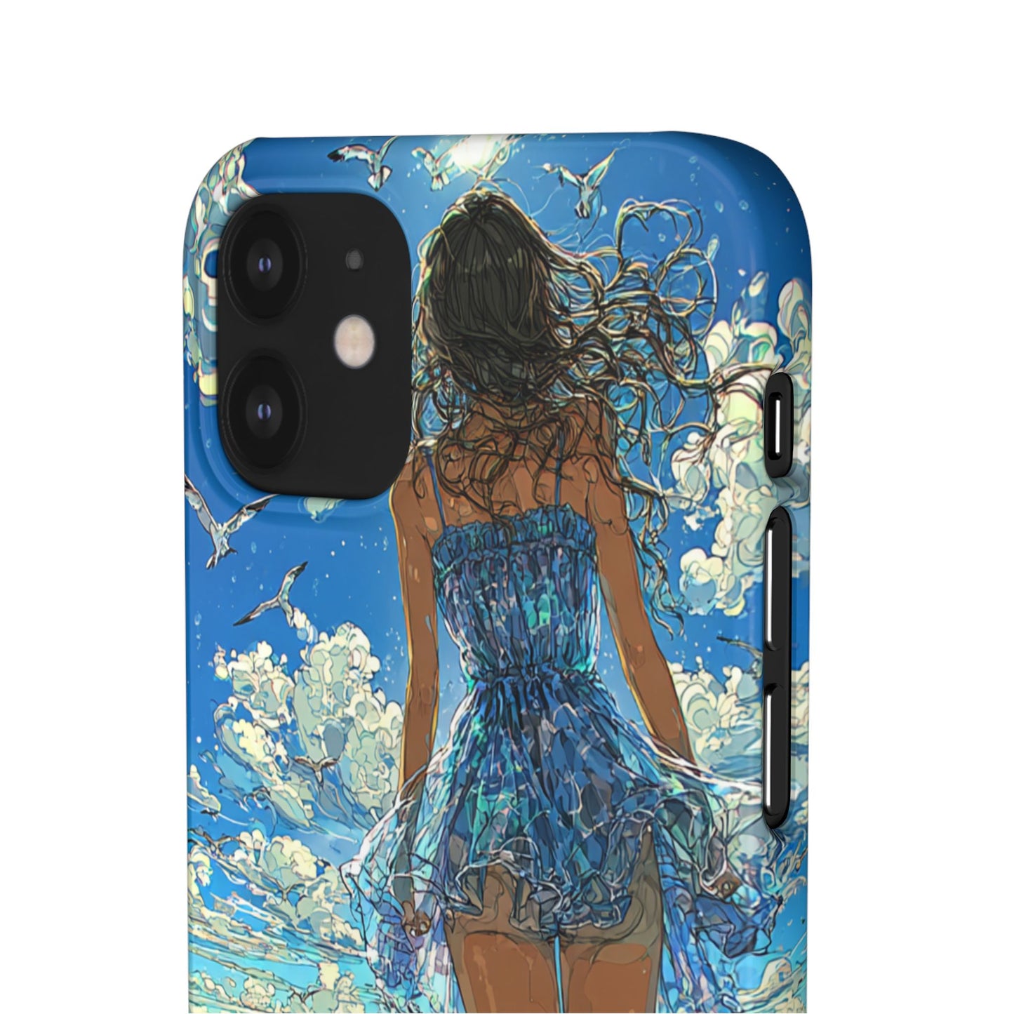 Summer Breeze Snap Case, Ocean Art Phone Cover, Beach Vibes Cell Case, Gift for Her, Custom Phone Accessory