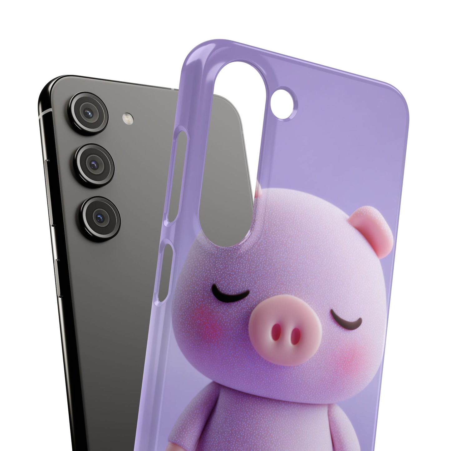 Cute Pig Snap Case for iPhone, Animal Lovers Phone Cover, Kawaii Aesthetic Accessory, Birthday Gift, Unique Phone Protection