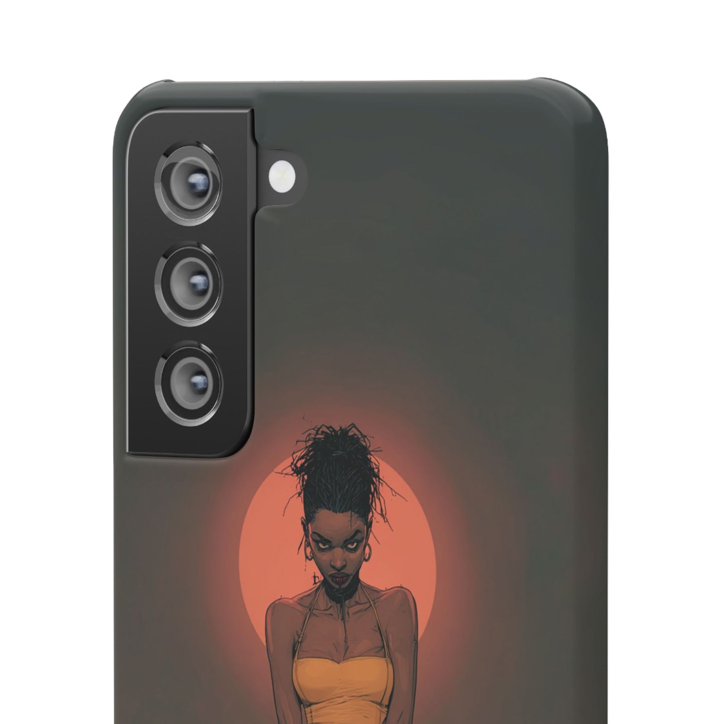 Creepy Vampire Girl Snap Case, Halloween Style iPhone Samsung Cover, Spooky Gothic Phone Accessories, Scary Horror Character Device