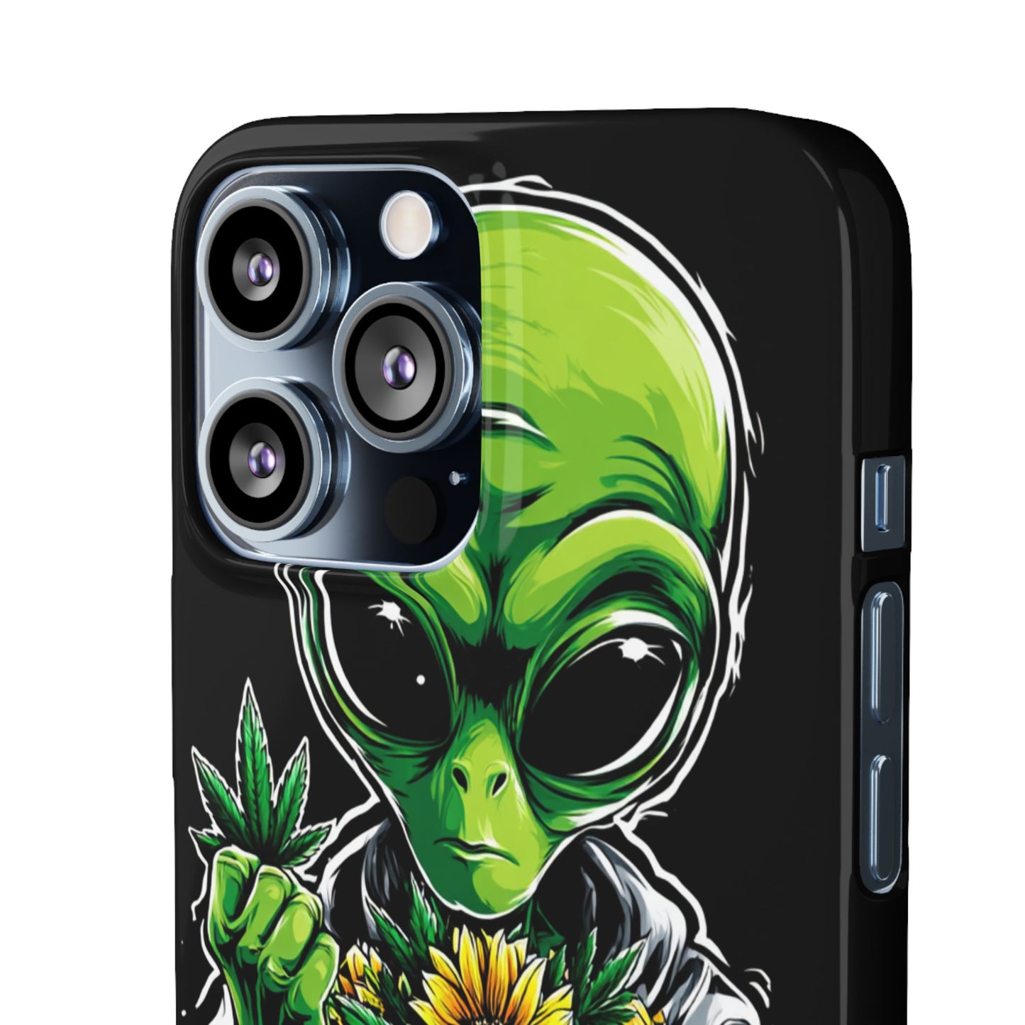 Alien Floral Snap Cases, Fun Phone Case, Gifts for Sci-Fi Lovers, Cute Alien Decor, Unique Tech Accessories