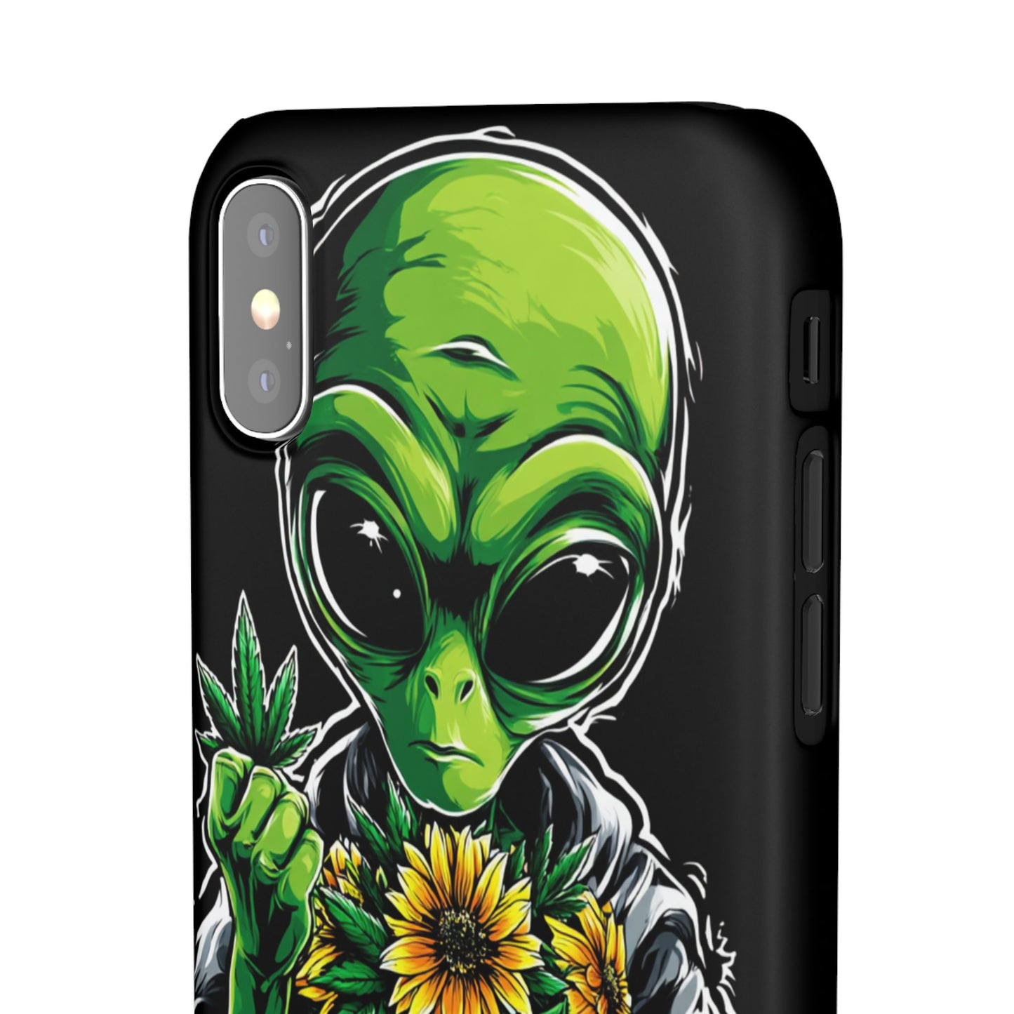 Alien Floral Snap Cases, Fun Phone Case, Gifts for Sci-Fi Lovers, Cute Alien Decor, Unique Tech Accessories