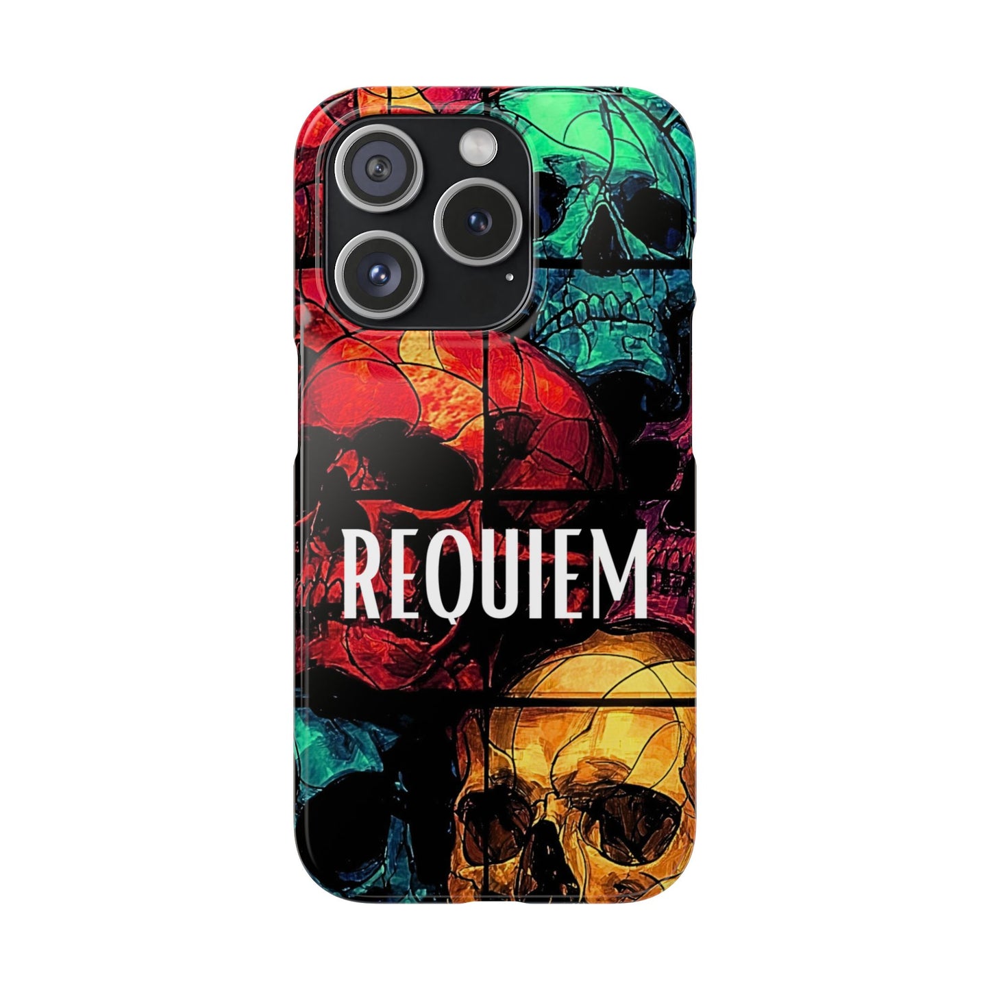 Halloween Custom Requiem Skull Snap Case Phone Cover for iPhone and Samsung