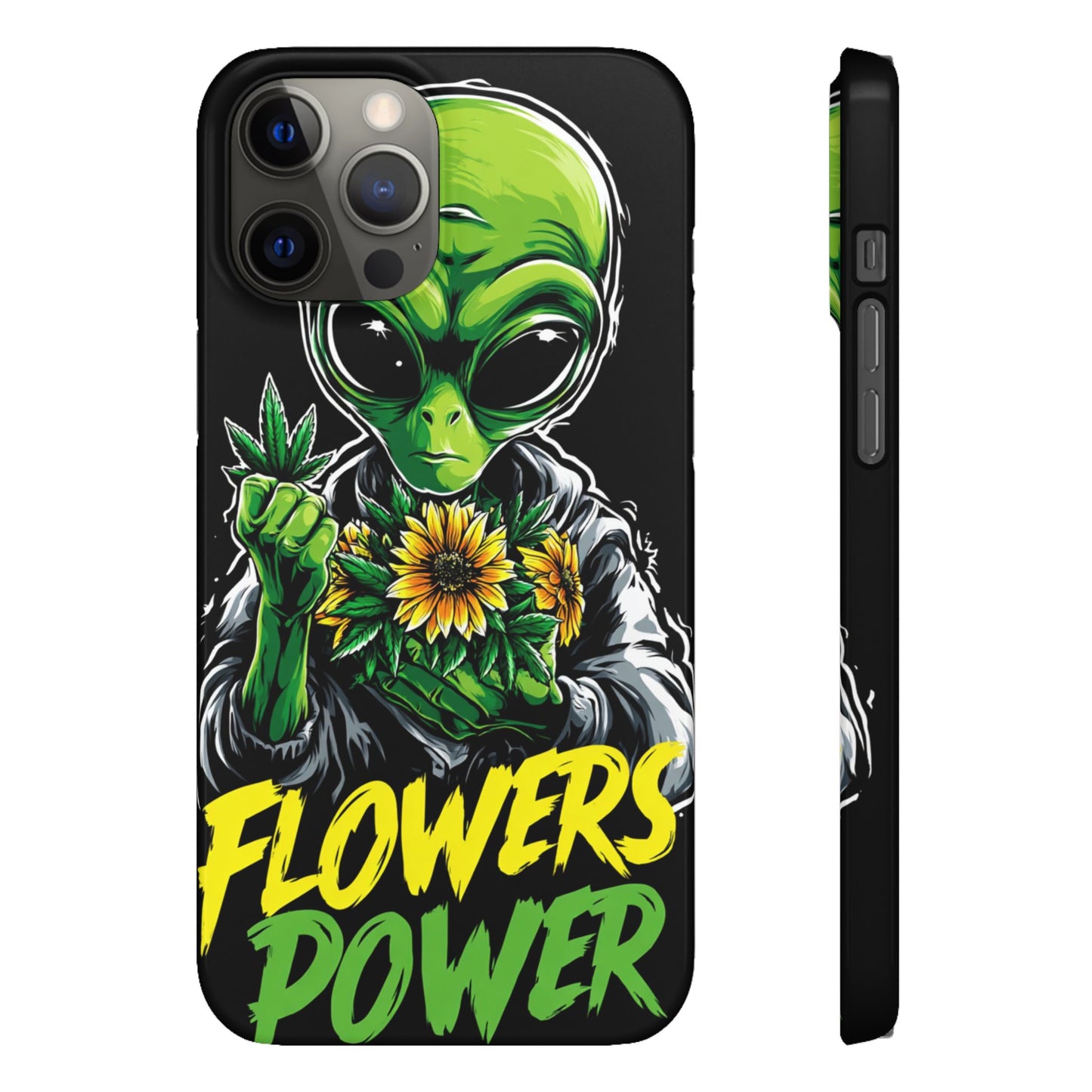 Alien Floral Snap Cases, Fun Phone Case, Gifts for Sci-Fi Lovers, Cute Alien Decor, Unique Tech Accessories