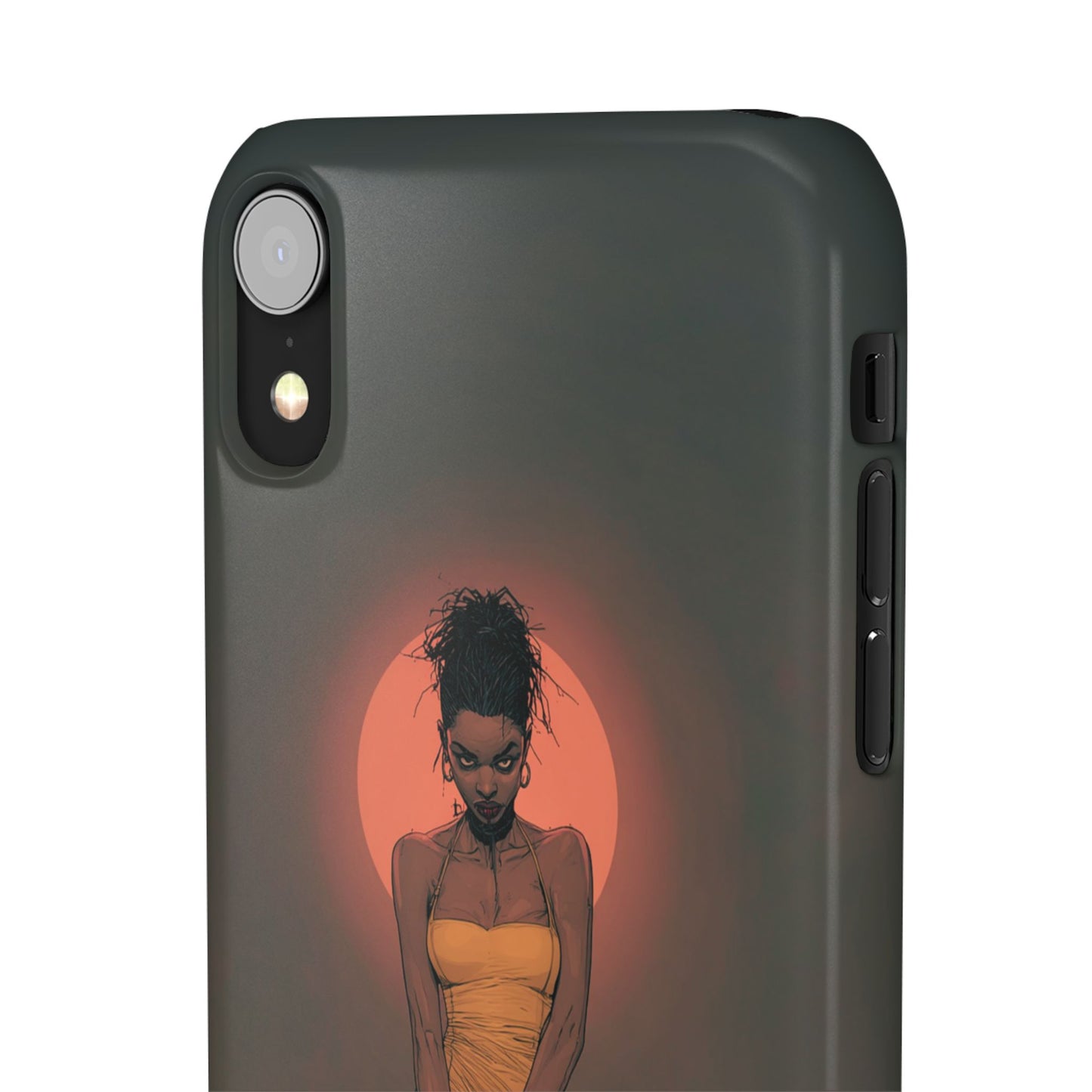 Creepy Vampire Girl Snap Case, Halloween Style iPhone Samsung Cover, Spooky Gothic Phone Accessories, Scary Horror Character Device