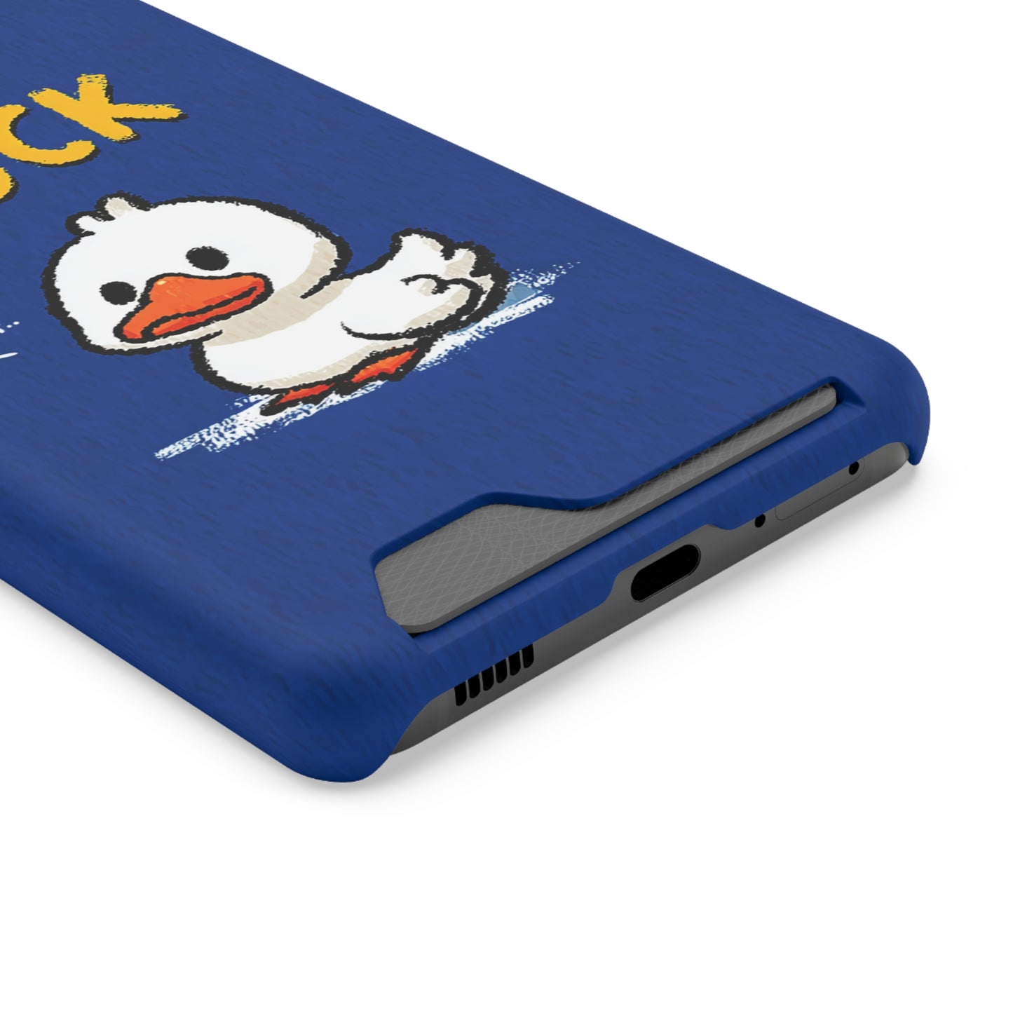 Cute Duck Phone Case with Card Holder | Stylish Cell Accessory for Animal Lovers, Gifts for Kids, Birthday, Everyday Use