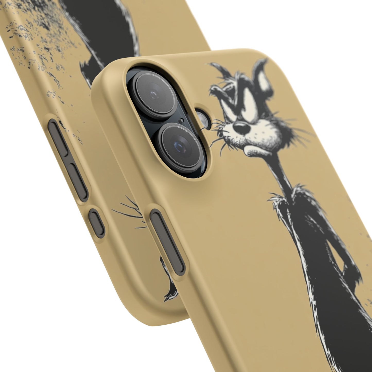 Whimsical Cartoon Snap Case, Fun Phone Cover, Unique Gift for Cat Lovers, Vibrant Art Case, Ideal for Birthdays