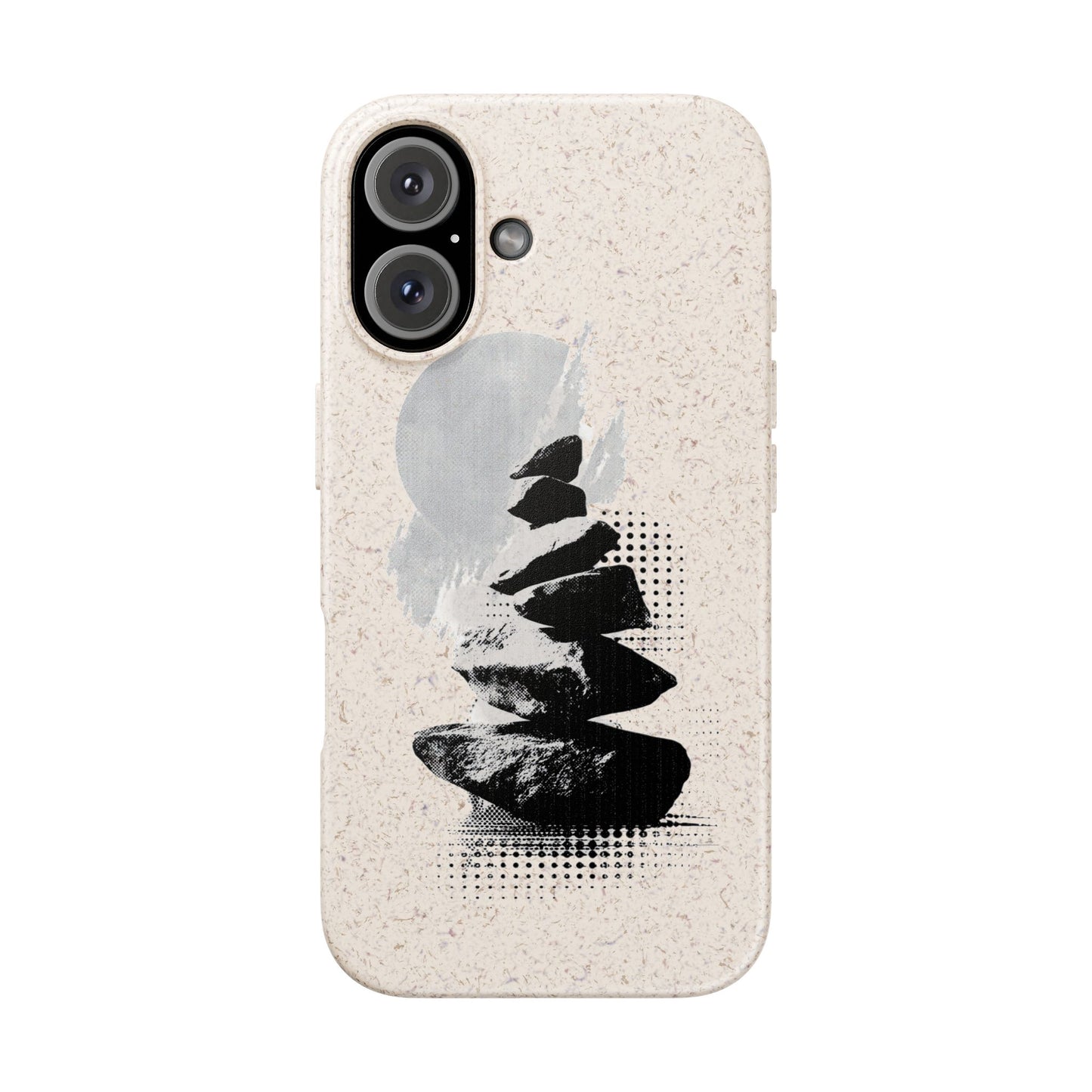 Biodegradable Plastic Free Phone Case Minimalistic Cairn Design Suitable For Iphones And Samsungs
