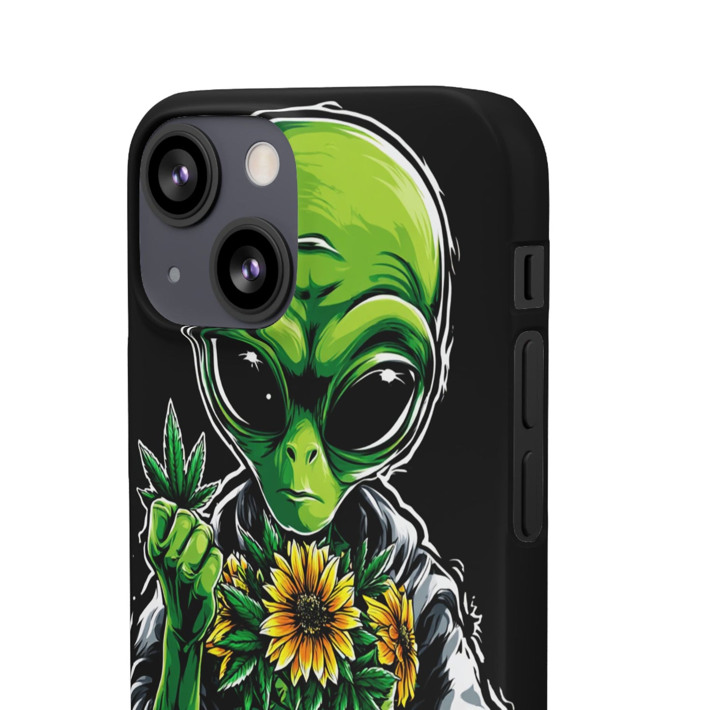Alien Floral Snap Cases, Fun Phone Case, Gifts for Sci-Fi Lovers, Cute Alien Decor, Unique Tech Accessories