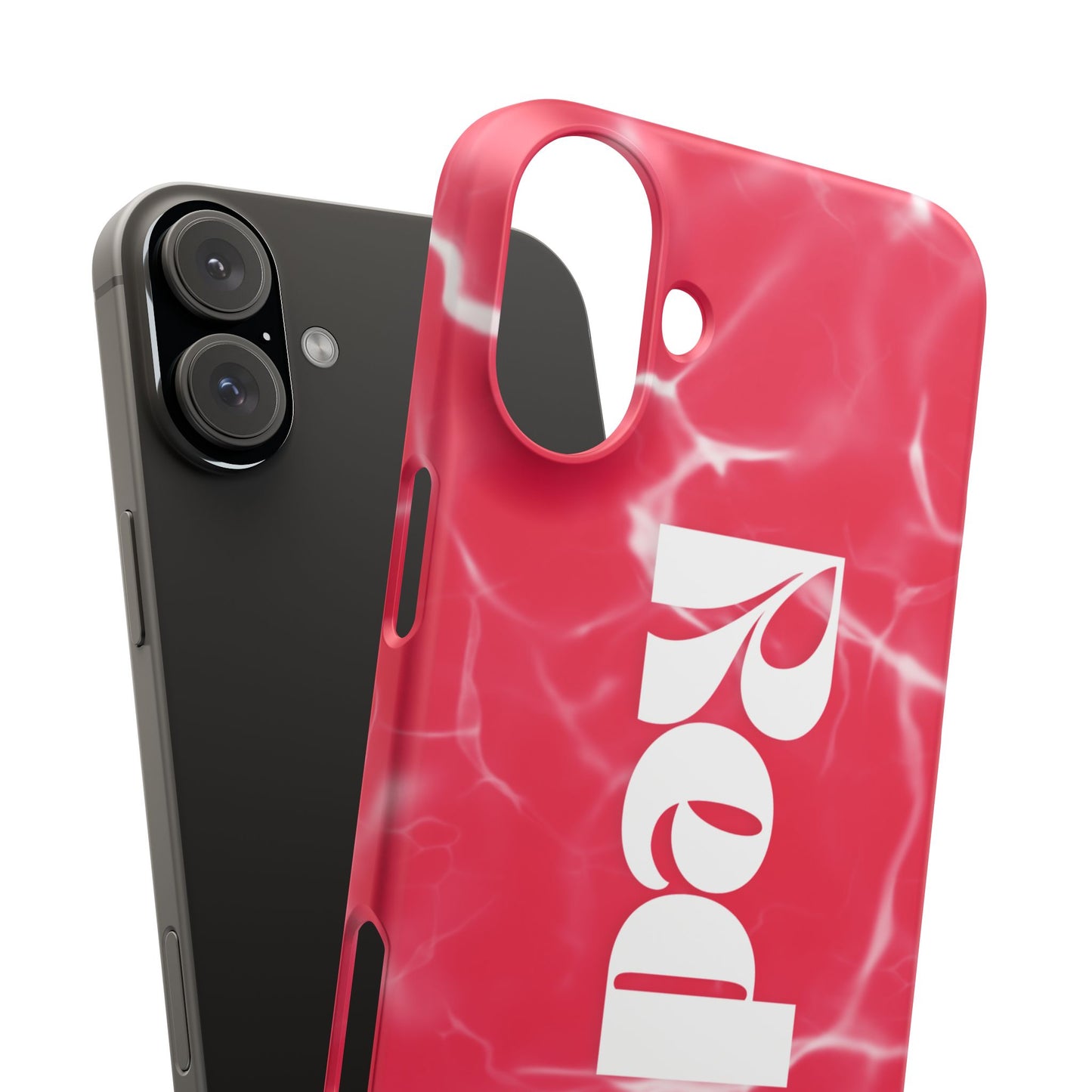 Vibrant Red Snap Case for iPhone, Trendy Phone Cover, Gift for Her, Summer Accessory, Stylish Tech Protection