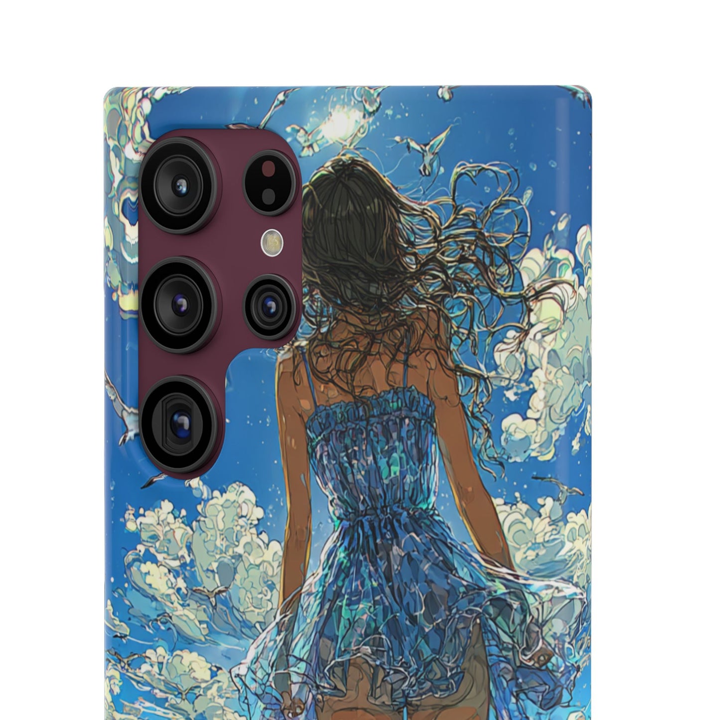 Summer Breeze Snap Case, Ocean Art Phone Cover, Beach Vibes Cell Case, Gift for Her, Custom Phone Accessory