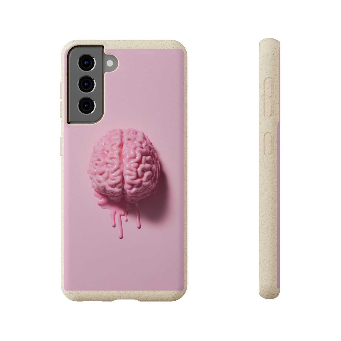 Eco-Friendly Brain Design Phone Case, Biodegradable Phone Cover, Unique Gift for Tech Lovers, Sustainable Accessory, Cute Phone Case