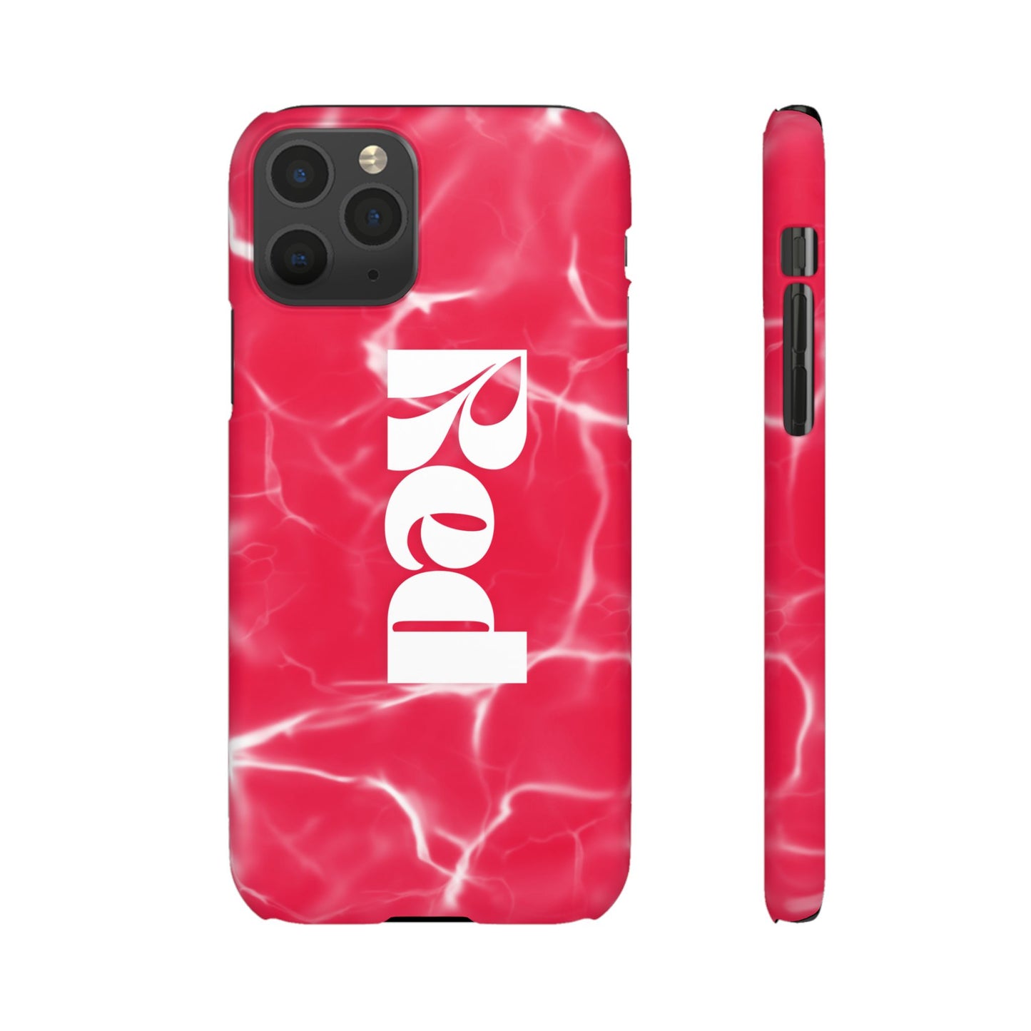 Vibrant Red Snap Case for iPhone, Trendy Phone Cover, Gift for Her, Summer Accessory, Stylish Tech Protection