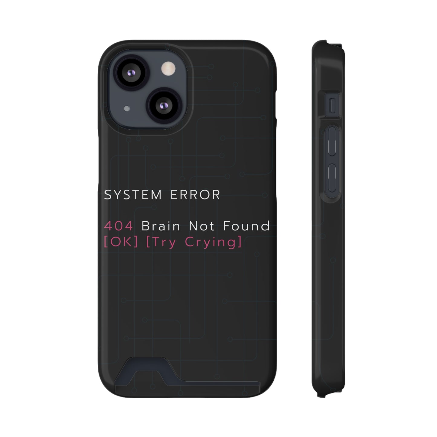 Techy Phone Case with Card Holder, Trendy Gadget Accessory, Cool Gift for Tech Lovers, Phone Protection, Modern Design for Everyday Use