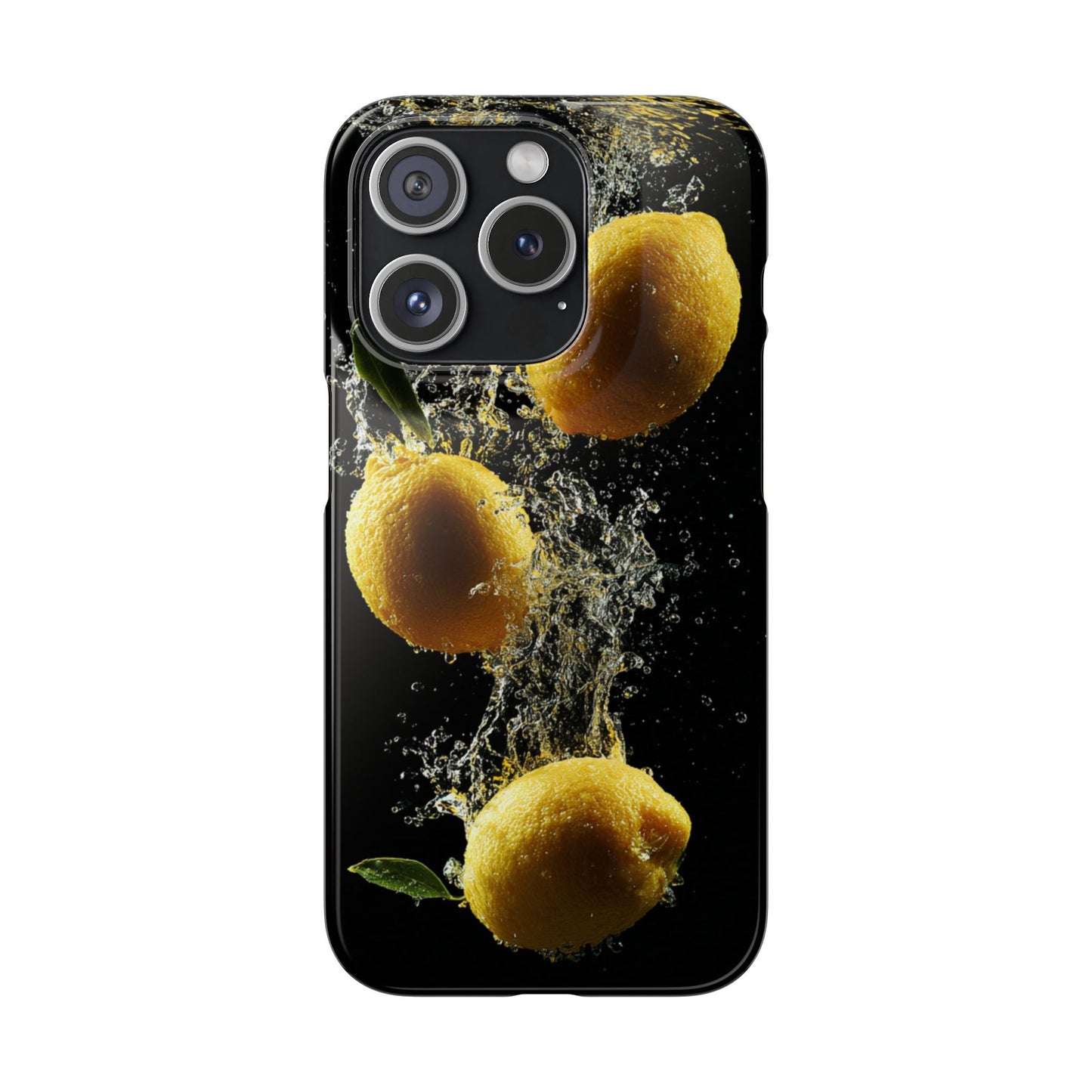 Lemon Splash Phone Case - Vibrant Snap Case, Fruit Lover Gift, Summer Vibes, Kitchen Decor, Unique Phone Accessories