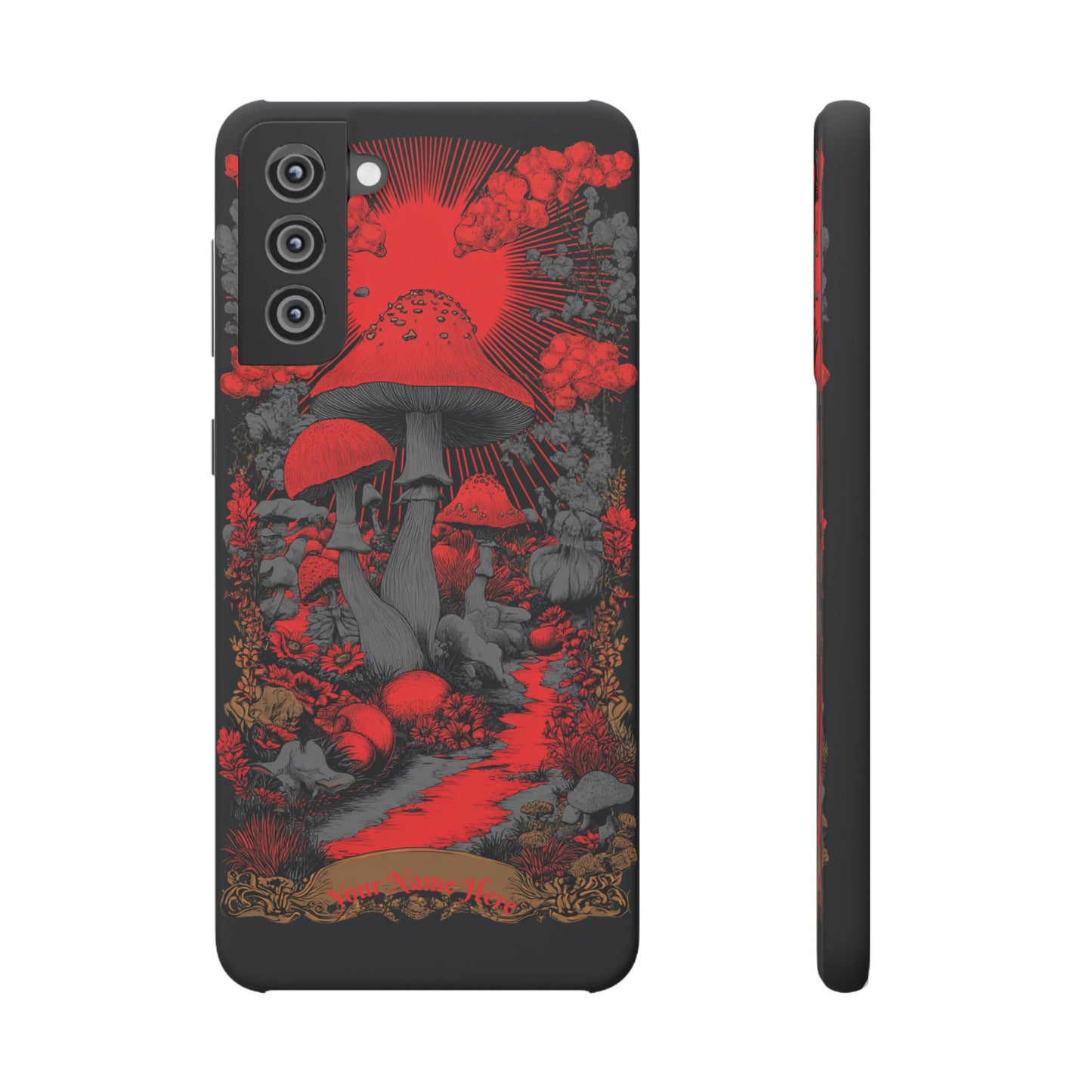 Fantasy Mushroom Snap Case Custom Phone Cover for iPhone and Samsung Mate and Glossy Avvialable