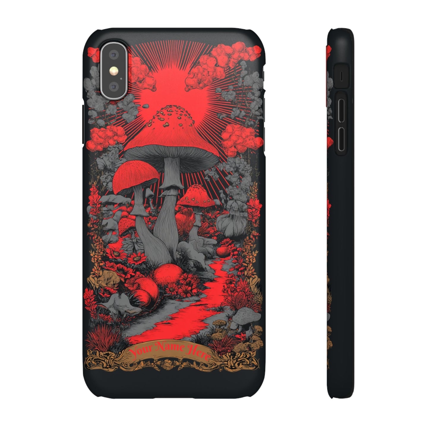 Fantasy Mushroom Snap Case Custom Phone Cover for iPhone and Samsung Mate and Glossy Avvialable