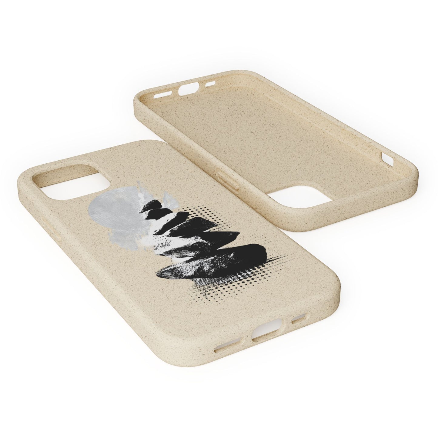 Biodegradable Plastic Free Phone Case Minimalistic Cairn Design Suitable For Iphones And Samsungs