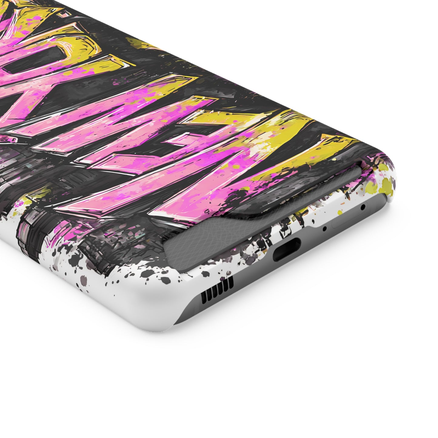 Urban Graffiti Phone Case with Card Holder, NY Street Art Phone Protection, Trendy Accessory, Gifts for City Lovers, Unique Tech Gift