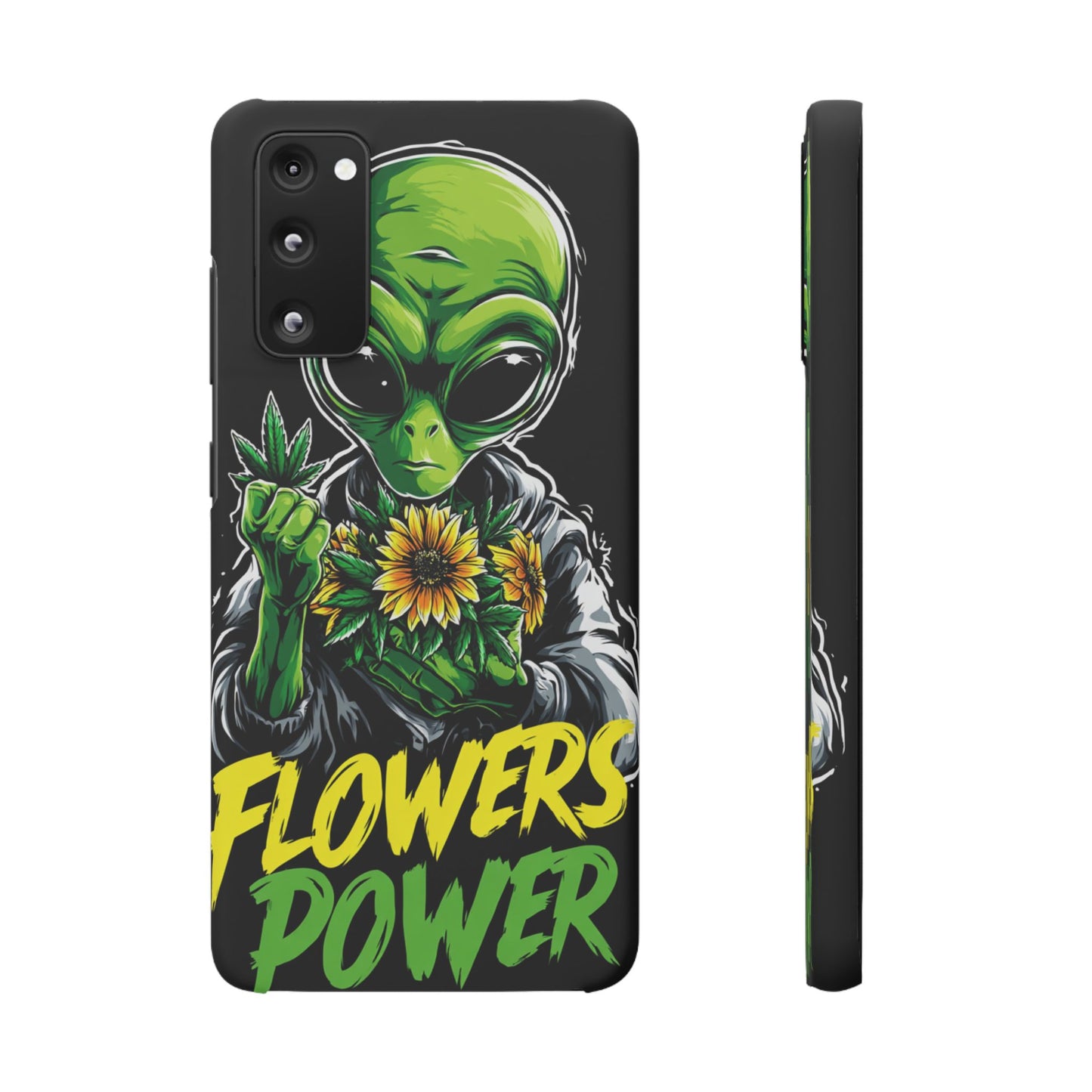 Alien Floral Snap Cases, Fun Phone Case, Gifts for Sci-Fi Lovers, Cute Alien Decor, Unique Tech Accessories