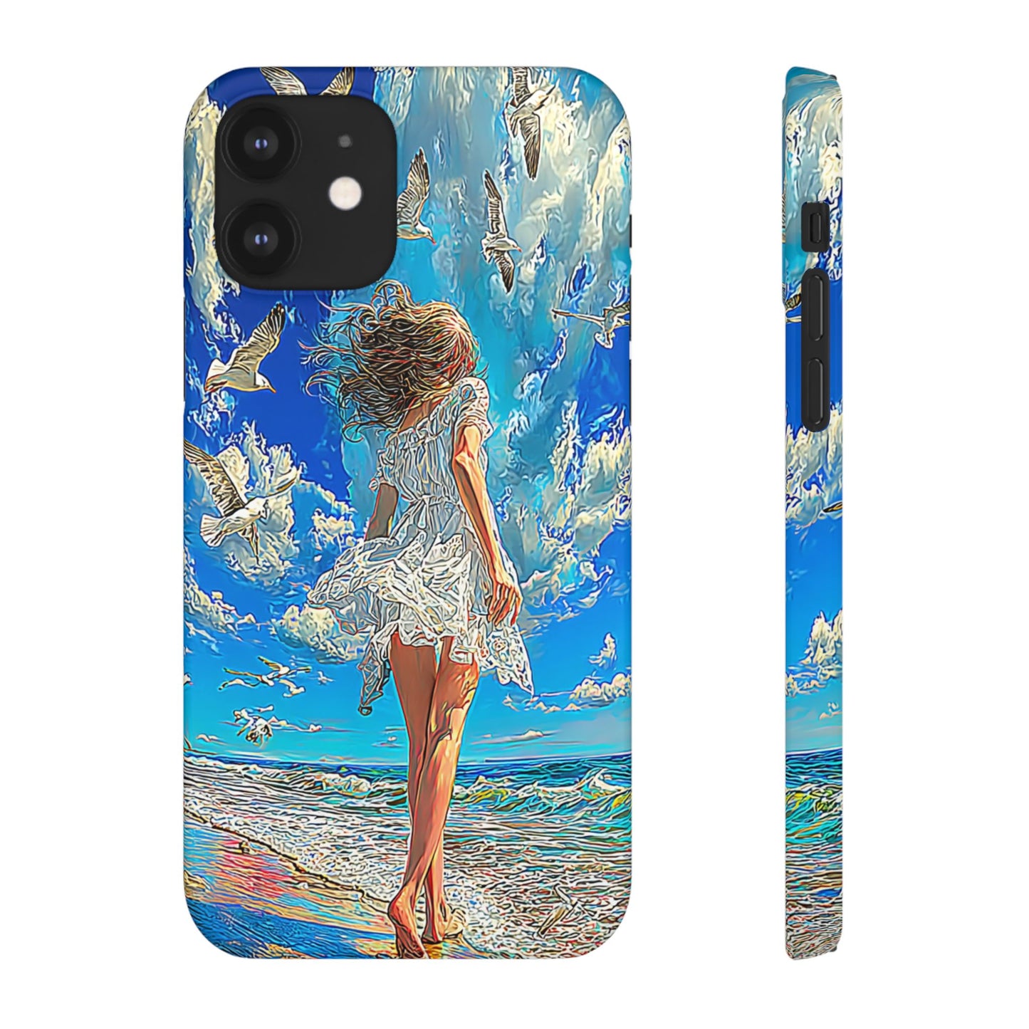 Dreamy Seaside Snap Case, Ocean Waves Phone Cover, Summer Vibe Gift, Cute Aesthetic Accessory, Beach Lover Case