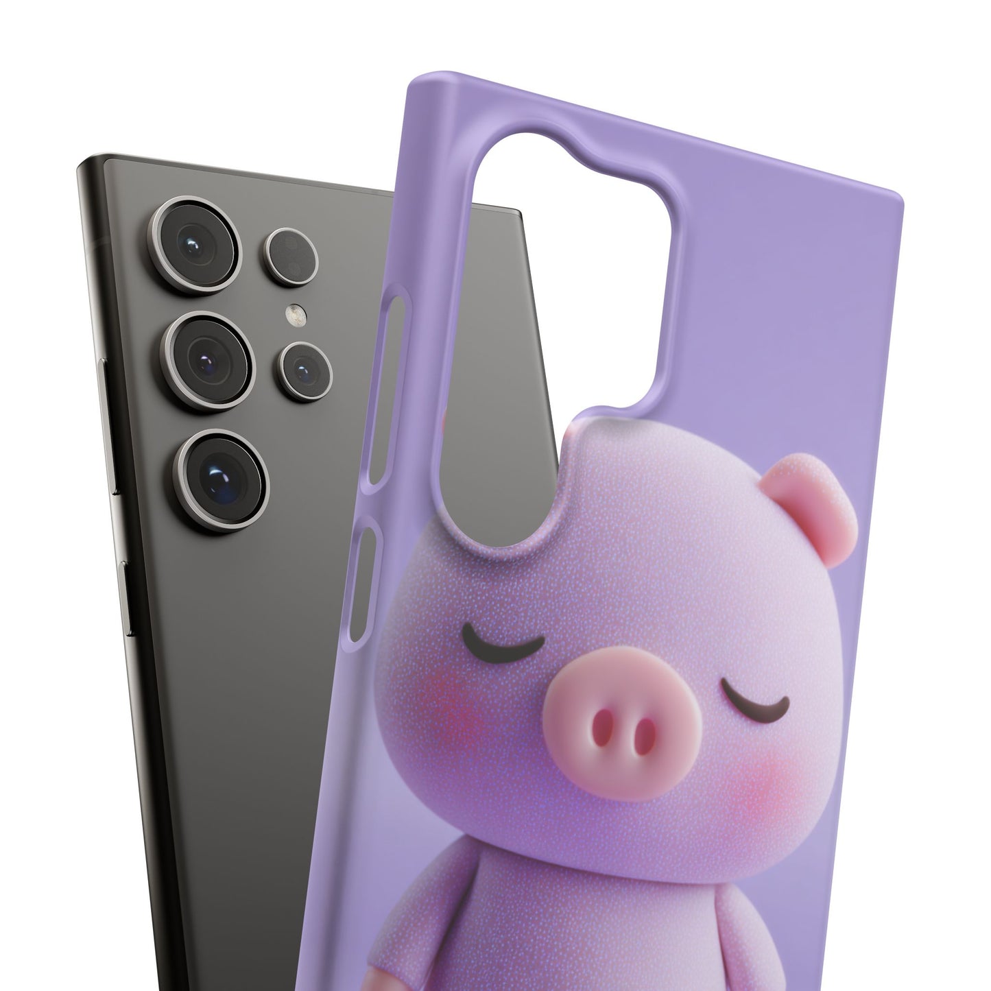 Cute Pig Snap Case for iPhone, Animal Lovers Phone Cover, Kawaii Aesthetic Accessory, Birthday Gift, Unique Phone Protection