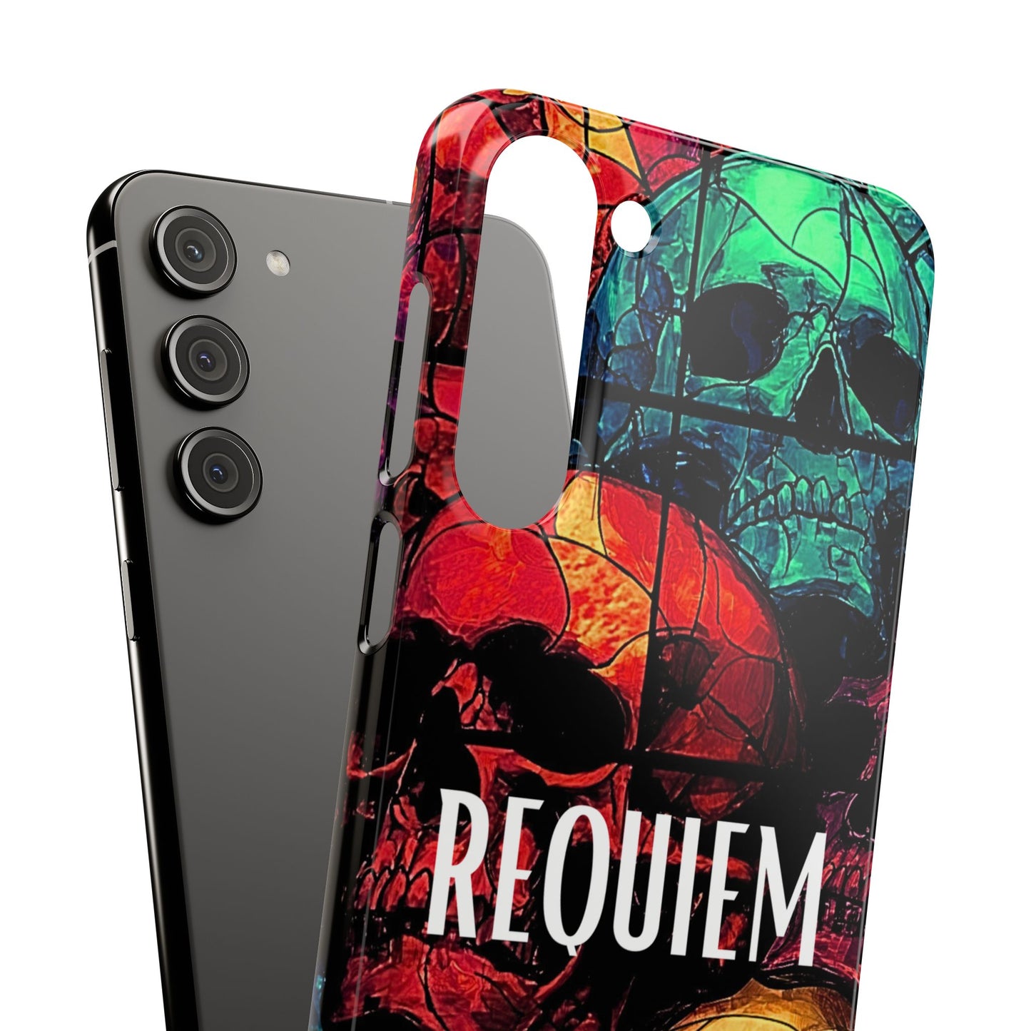 Halloween Custom Requiem Skull Snap Case Phone Cover for iPhone and Samsung