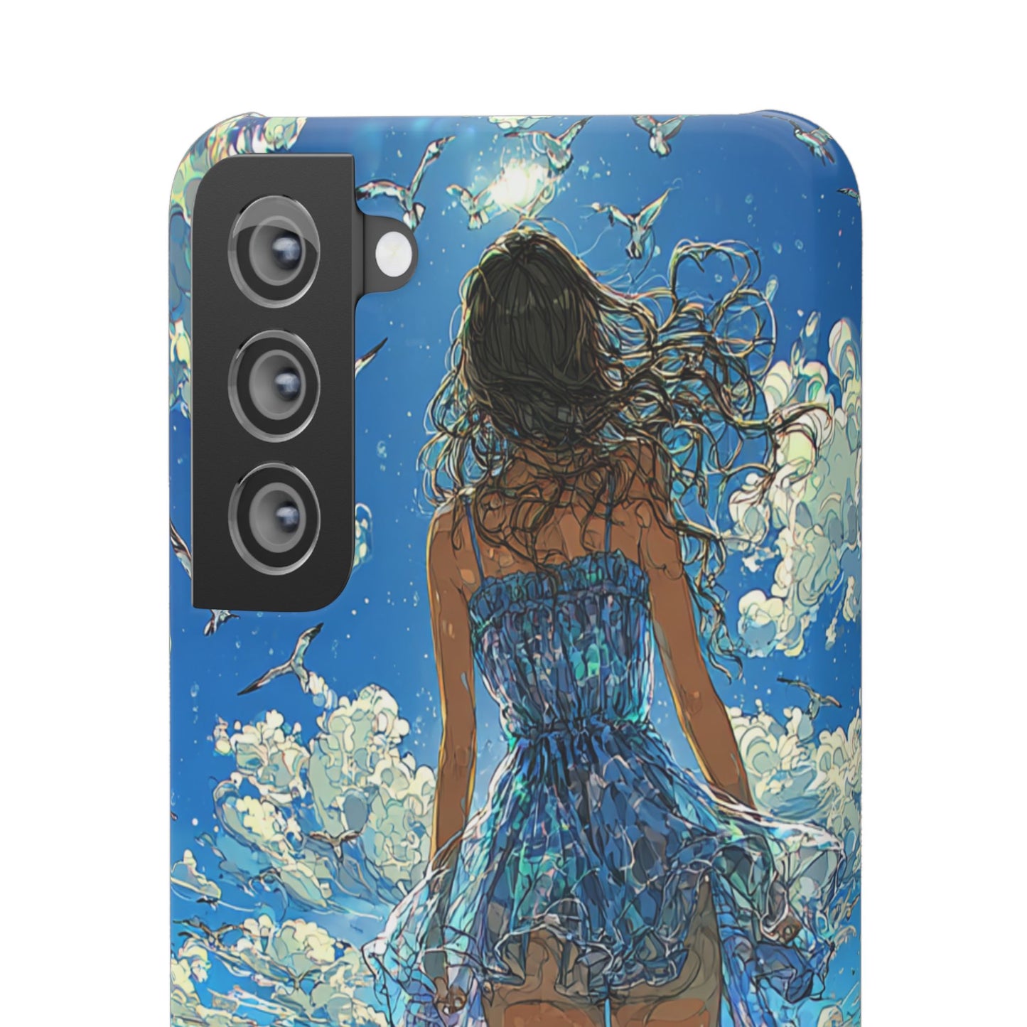 Summer Breeze Snap Case, Ocean Art Phone Cover, Beach Vibes Cell Case, Gift for Her, Custom Phone Accessory
