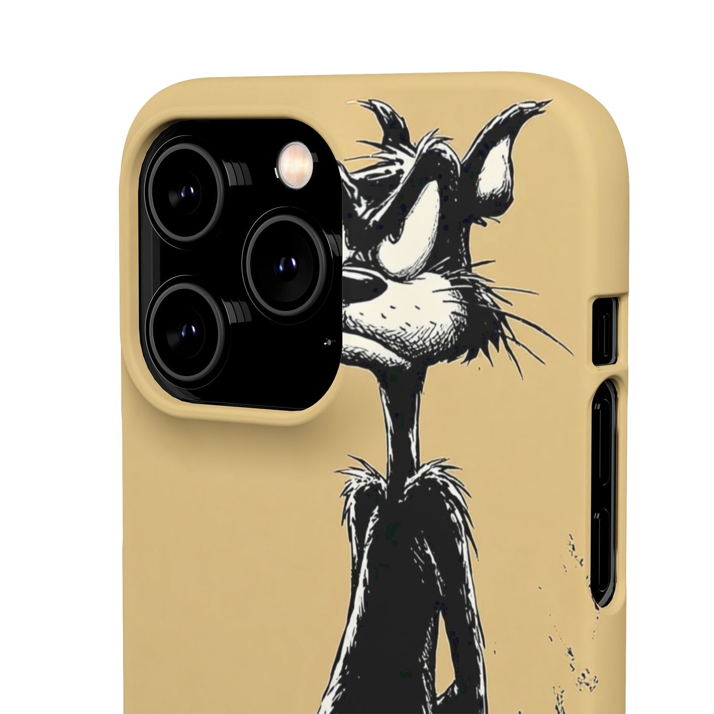 Whimsical Cartoon Snap Case, Fun Phone Cover, Unique Gift for Cat Lovers, Vibrant Art Case, Ideal for Birthdays