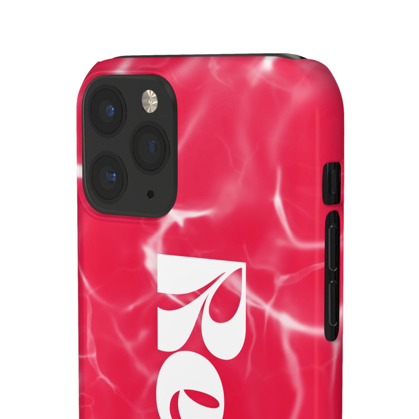 Vibrant Red Snap Case for iPhone, Trendy Phone Cover, Gift for Her, Summer Accessory, Stylish Tech Protection