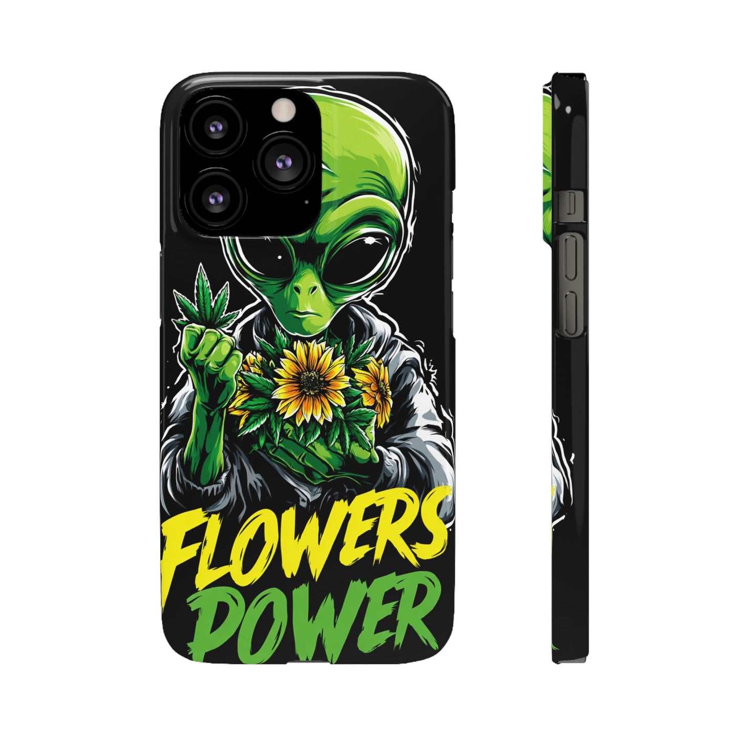 Alien Floral Snap Cases, Fun Phone Case, Gifts for Sci-Fi Lovers, Cute Alien Decor, Unique Tech Accessories