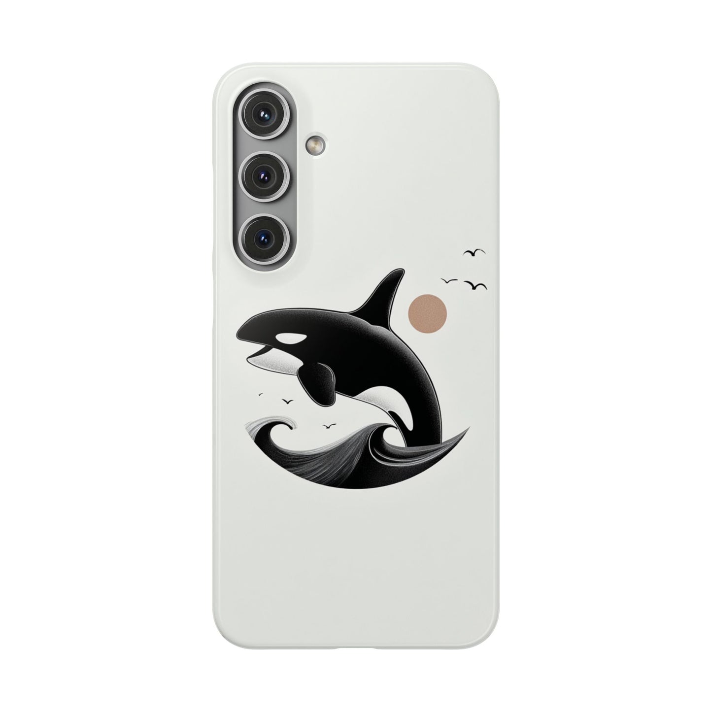 Whale Splash Phone Case | Ocean Lover Gift, Marine Art, Snap Cases, Cute Whale Design, Custom Phone Accessories