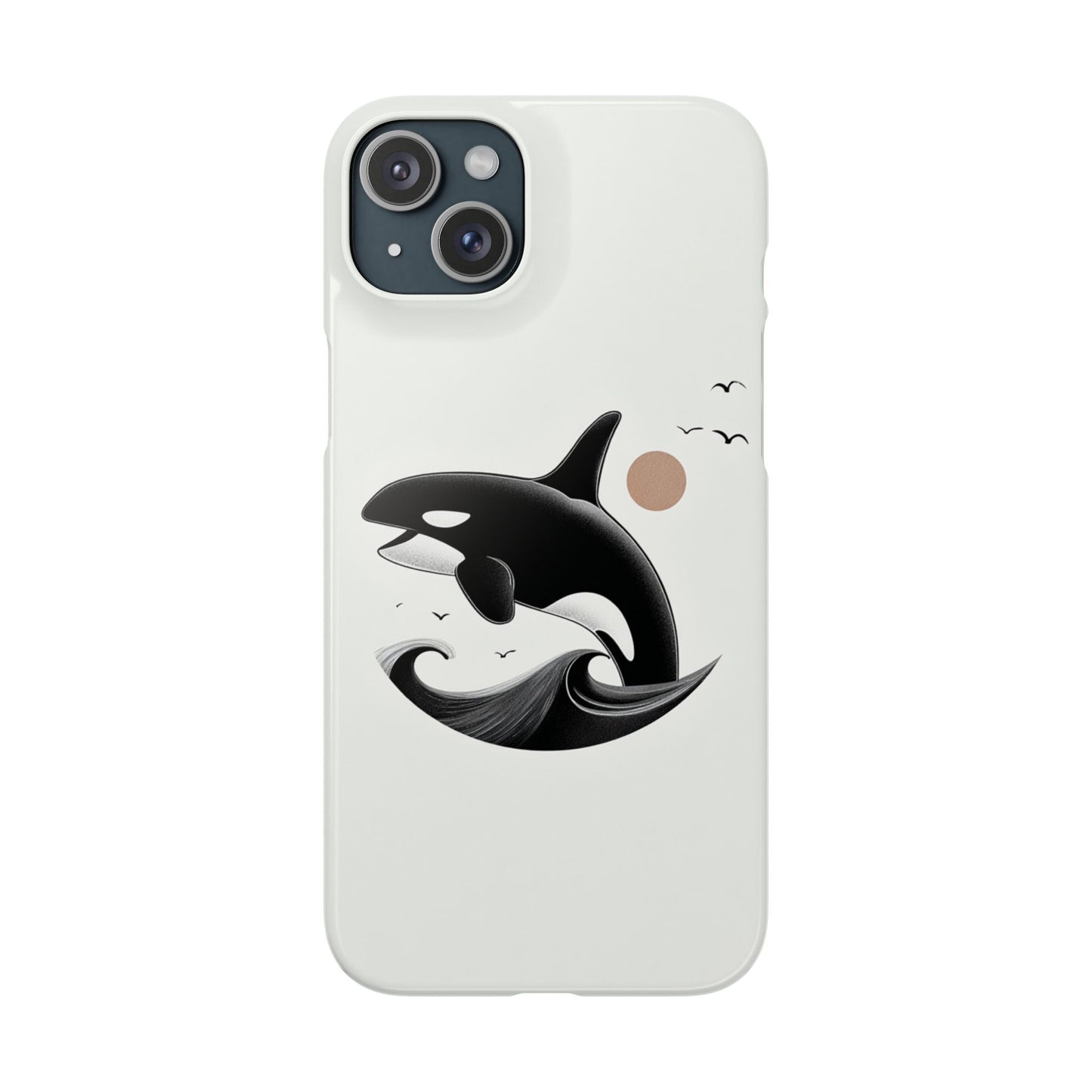 Whale Splash Phone Case | Ocean Lover Gift, Marine Art, Snap Cases, Cute Whale Design, Custom Phone Accessories