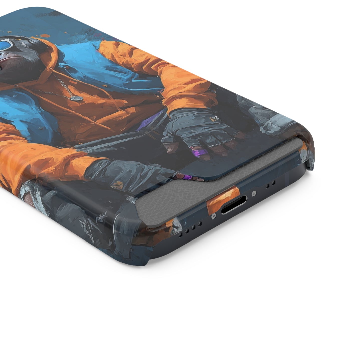 Trendy Phone Case with Card Holder, Stylish Smartphone Protector, Unique Gift for Teens, Graphic Phone Cover, Cool Accessories