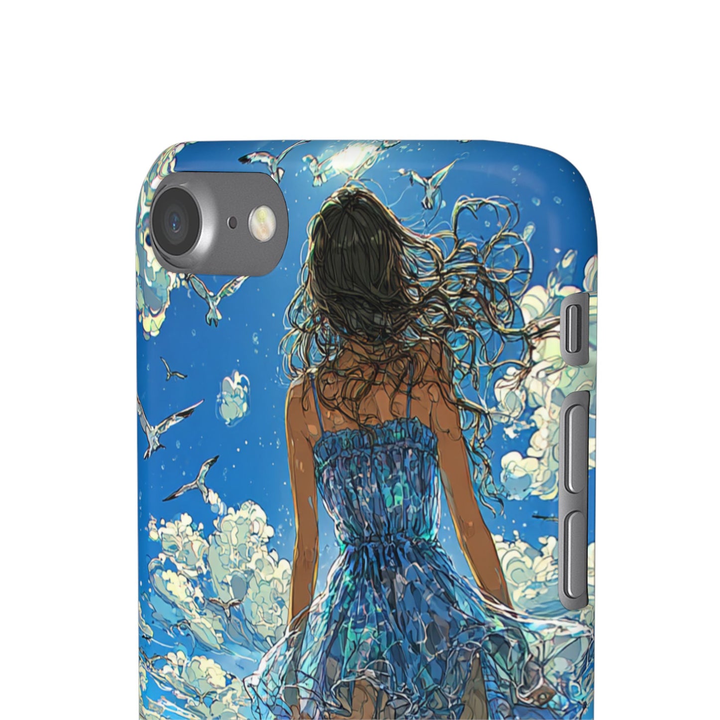 Summer Breeze Snap Case, Ocean Art Phone Cover, Beach Vibes Cell Case, Gift for Her, Custom Phone Accessory