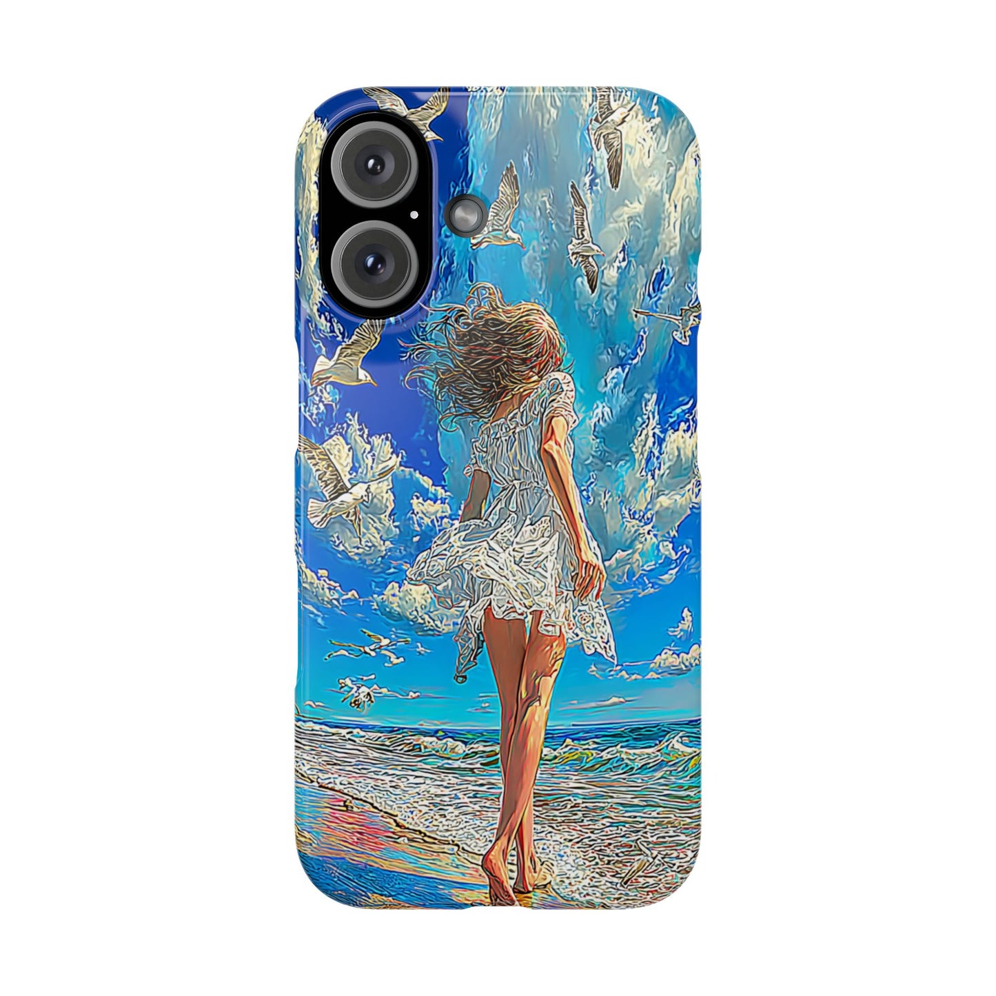 Dreamy Seaside Snap Case, Ocean Waves Phone Cover, Summer Vibe Gift, Cute Aesthetic Accessory, Beach Lover Case