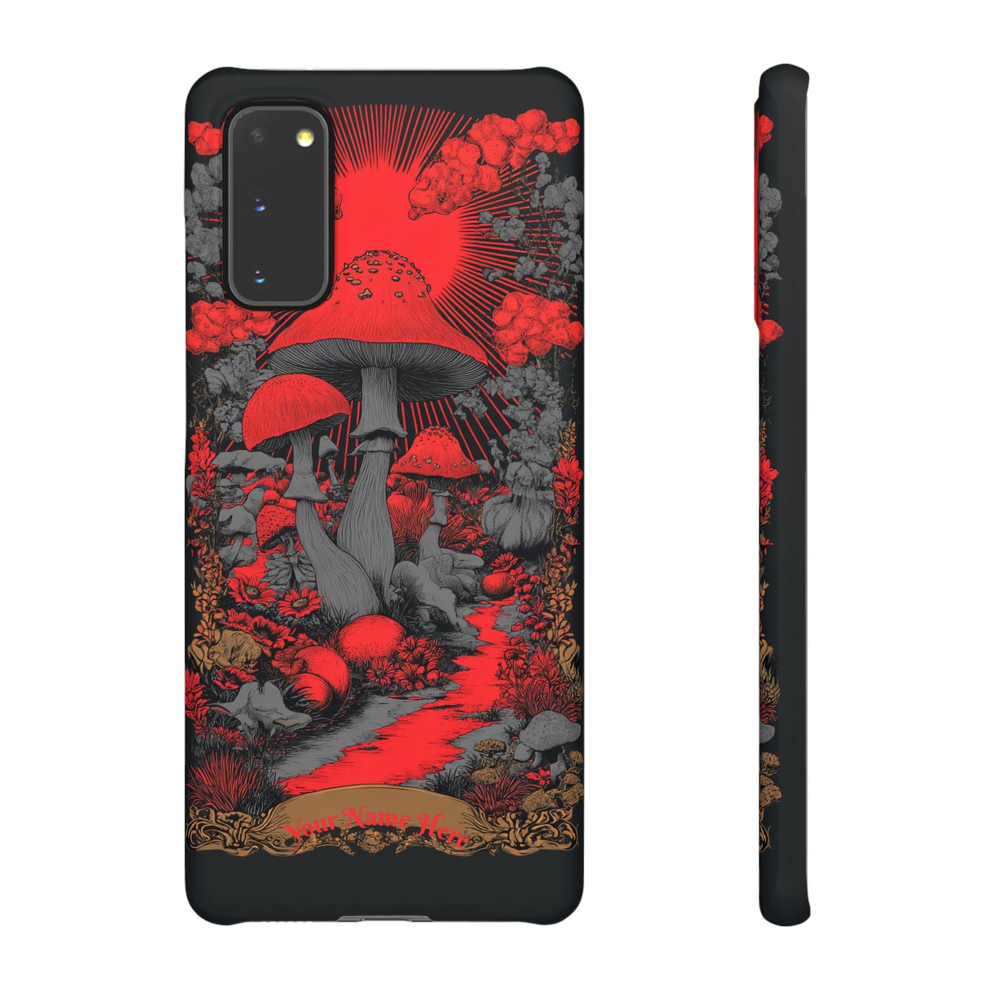 Fantasy Mushroom Snap Case Custom Phone Cover for iPhone and Samsung Mate and Glossy Avvialable